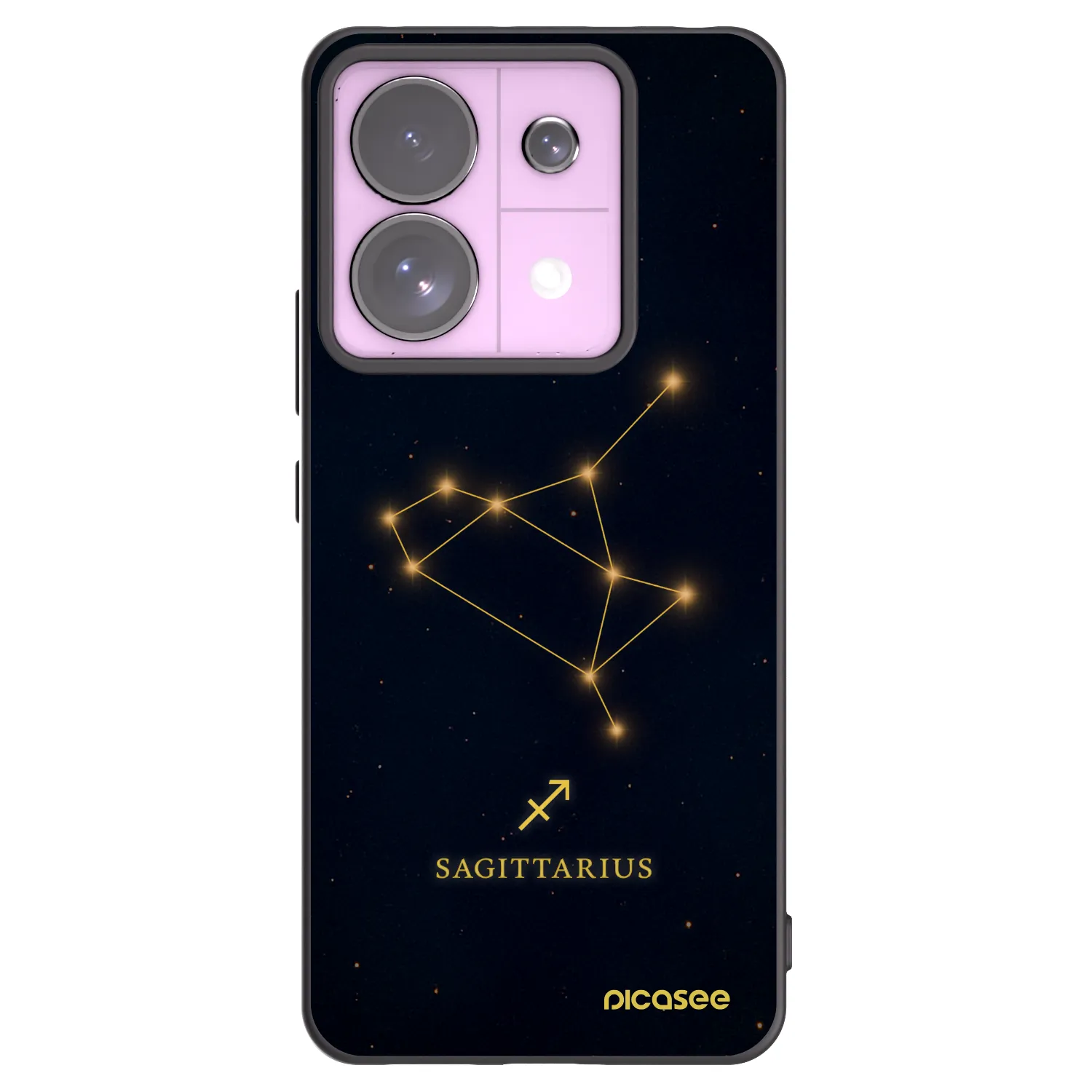 Picasee silikonski črni ovitek za Xiaomi Redmi Note 13 Pro 5G - SAGITTARIUS