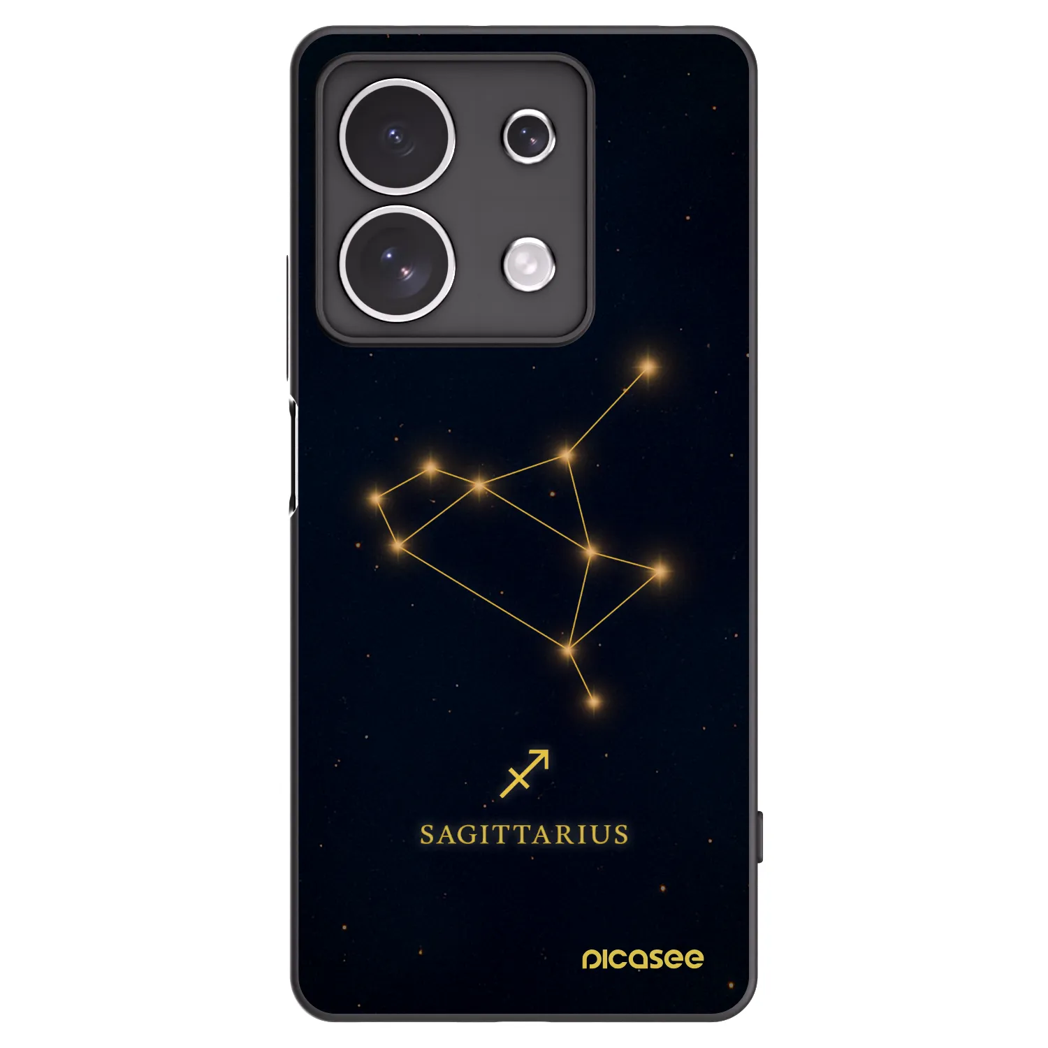 Picasee silikonski črni ovitek za Xiaomi Redmi Note 13 4G - SAGITTARIUS