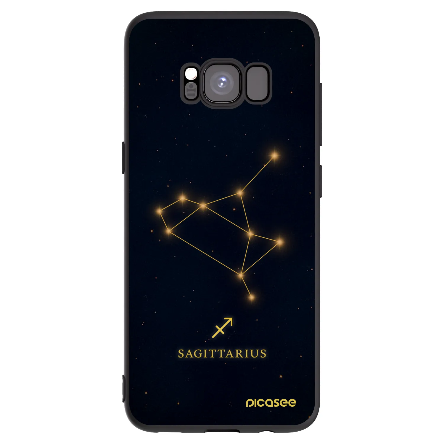 Picasee silikonski črni ovitek za Samsung Galaxy S8 G950F - SAGITTARIUS