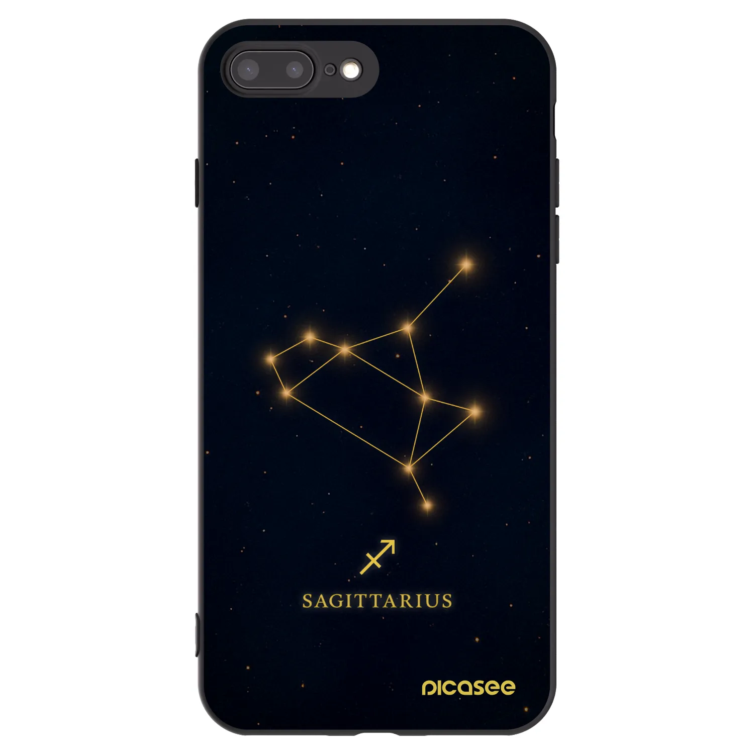 Picasee silikonski črni ovitek za Apple iPhone 7 Plus - SAGITTARIUS