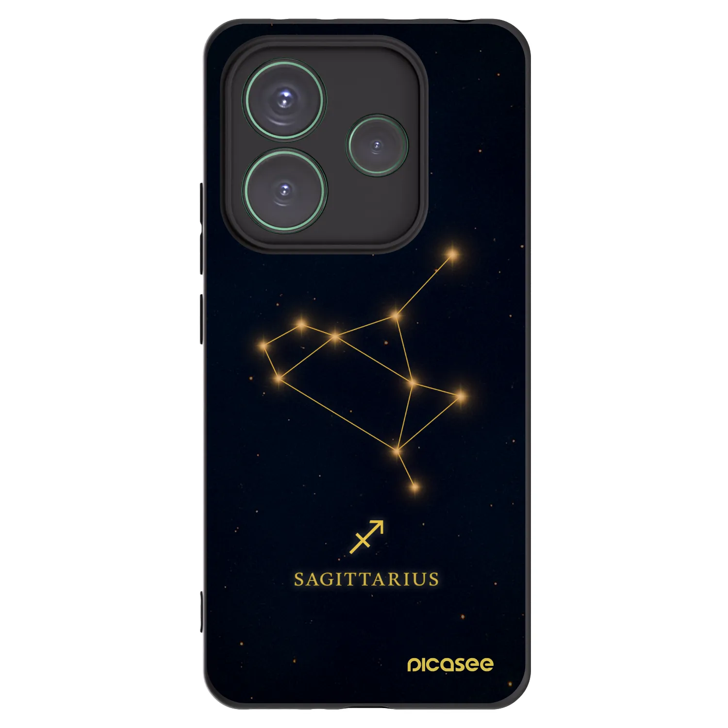 Picasee silikonski črni ovitek za Xiaomi Redmi Note 14 5G - SAGITTARIUS