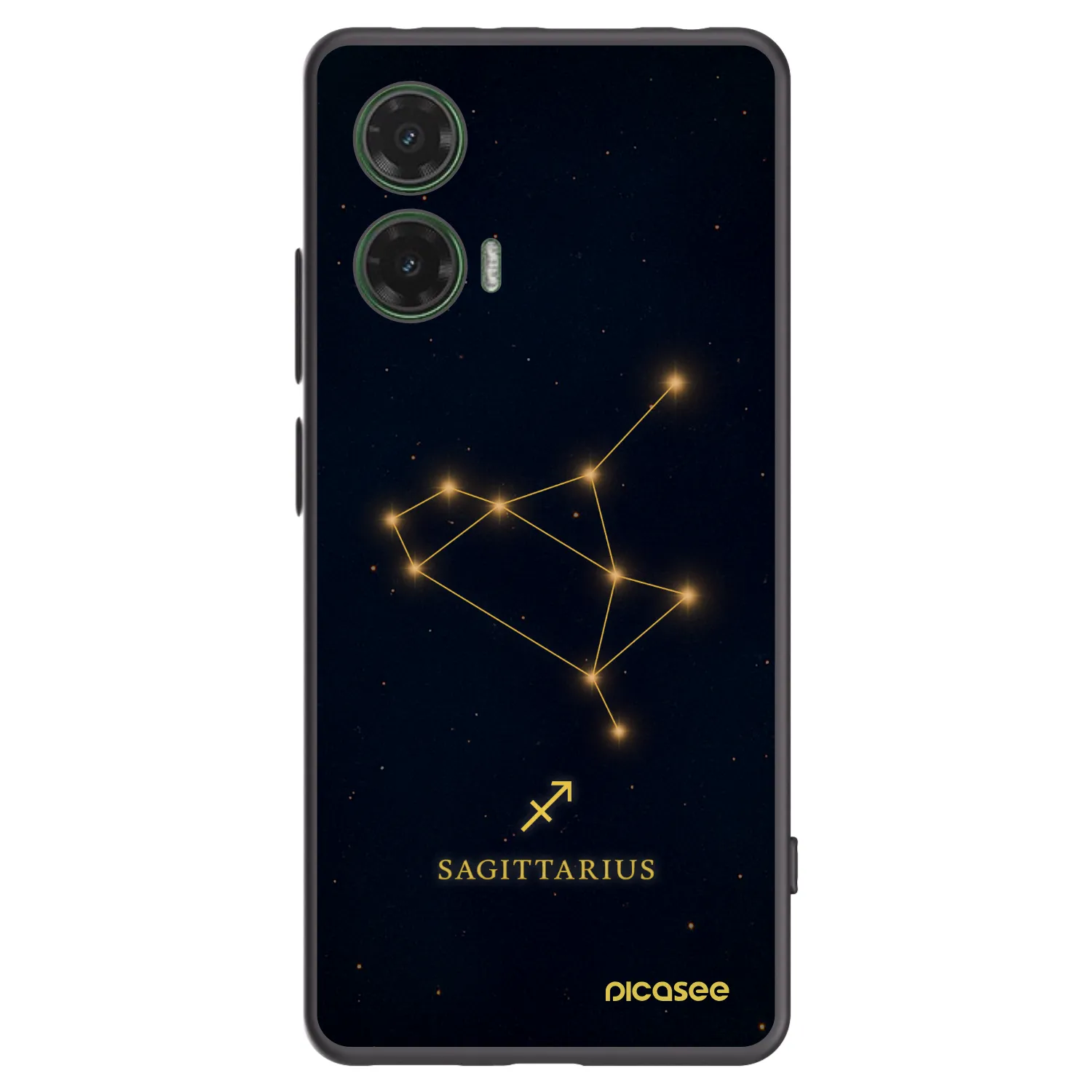 Picasee silikonski črni ovitek za Motorola Moto G35 5G - SAGITTARIUS