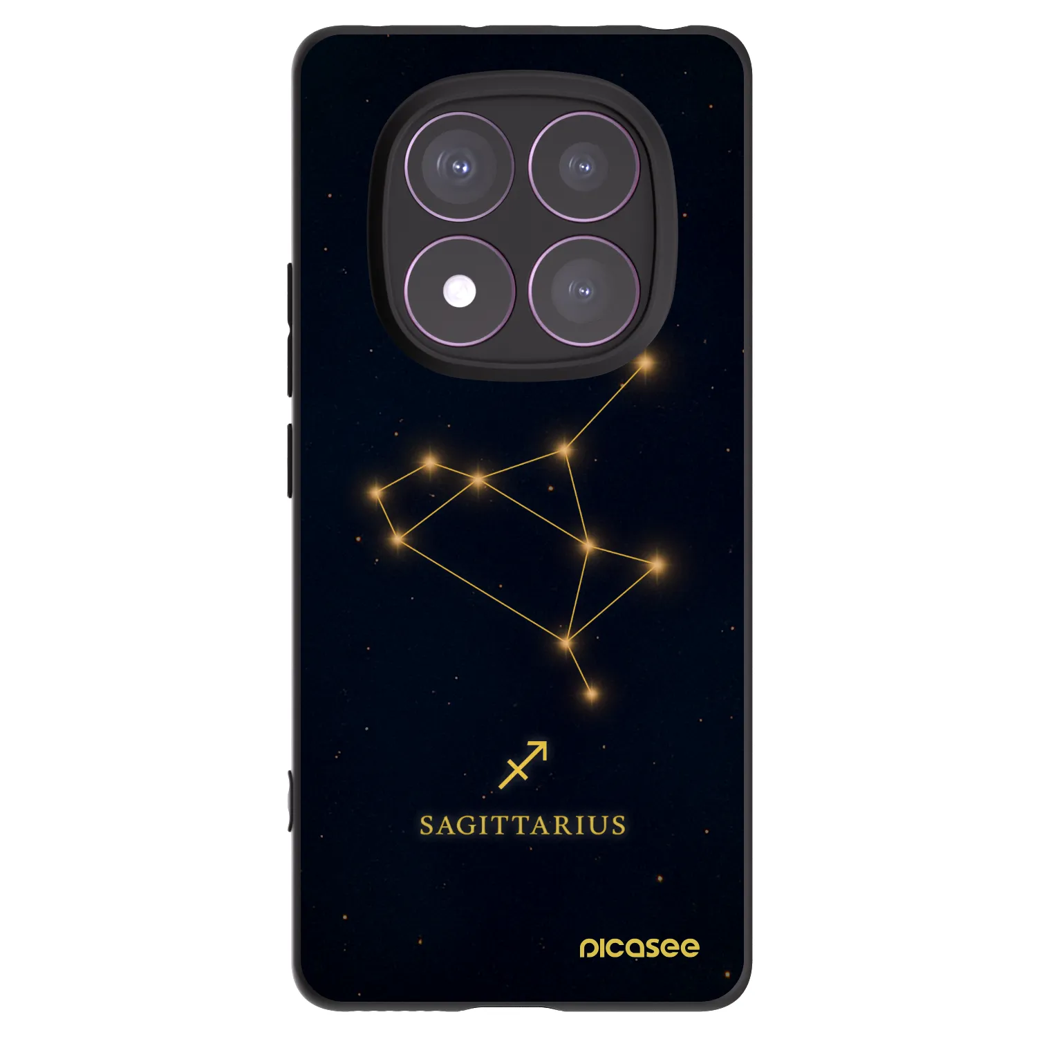 Picasee silikonski črni ovitek za Xiaomi Redmi Note 14 Pro 4G - SAGITTARIUS