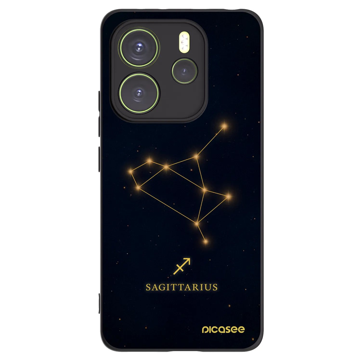 Picasee silikonski črni ovitek za Xiaomi Redmi Note 14 4G - SAGITTARIUS