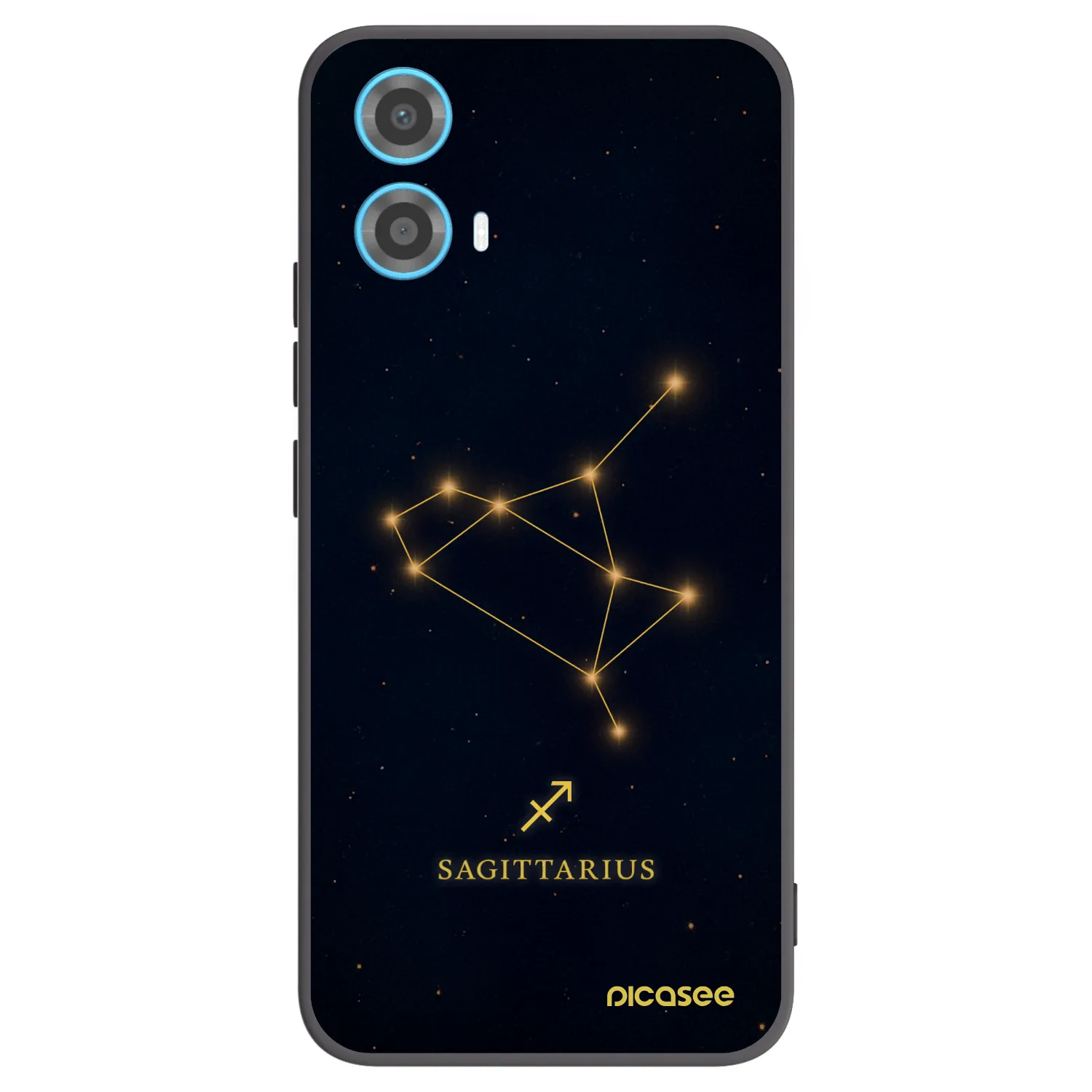 Picasee silikonski črni ovitek za Motorola Moto G34 5G - SAGITTARIUS