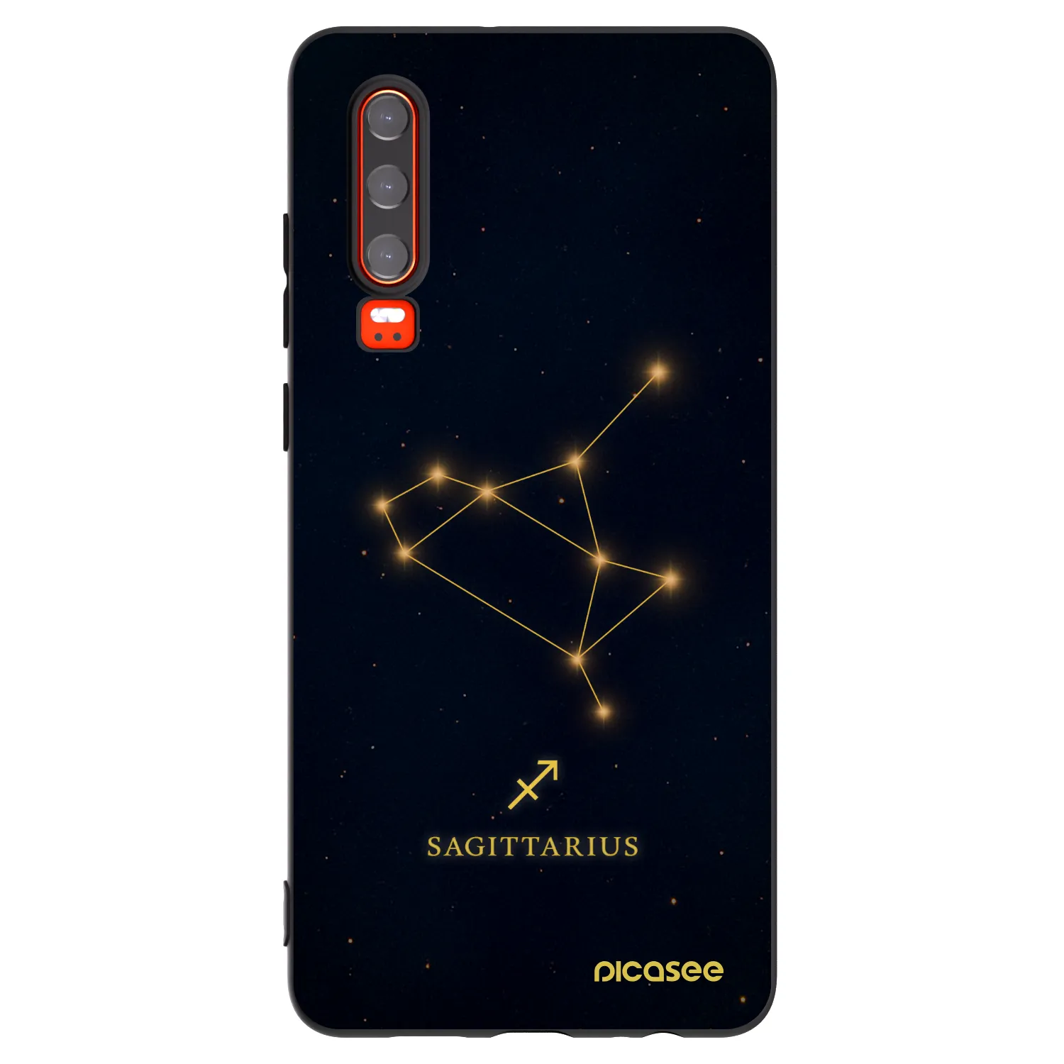 Picasee silikonski črni ovitek za Huawei P30 - SAGITTARIUS