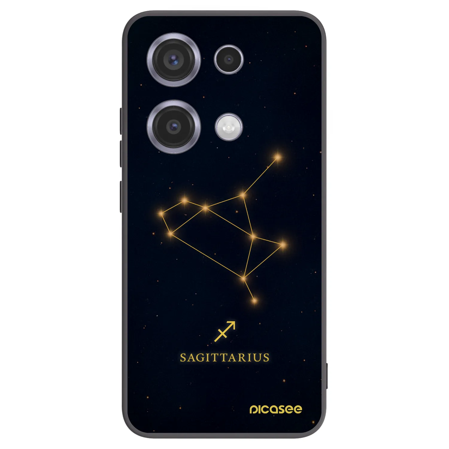 Picasee silikonski črni ovitek za Xiaomi Redmi Note 14S - SAGITTARIUS