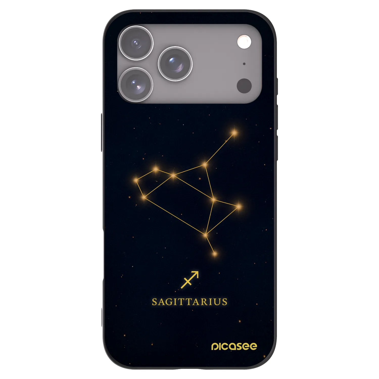 Picasee silikonski črni ovitek za Apple iPhone 17 Pro Max - SAGITTARIUS