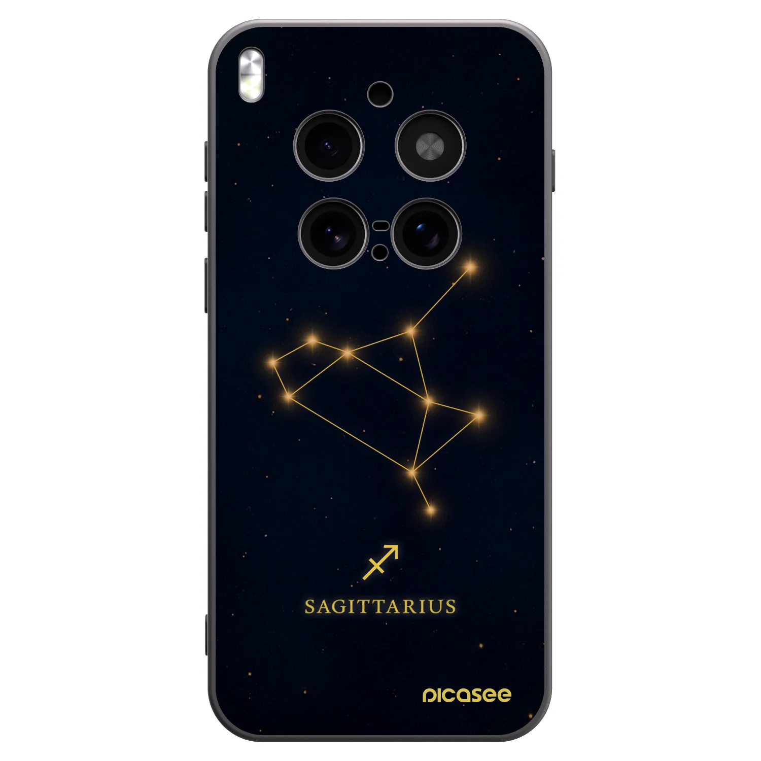 Picasee silikonski črni ovitek za Vivo X300 Pro - SAGITTARIUS
