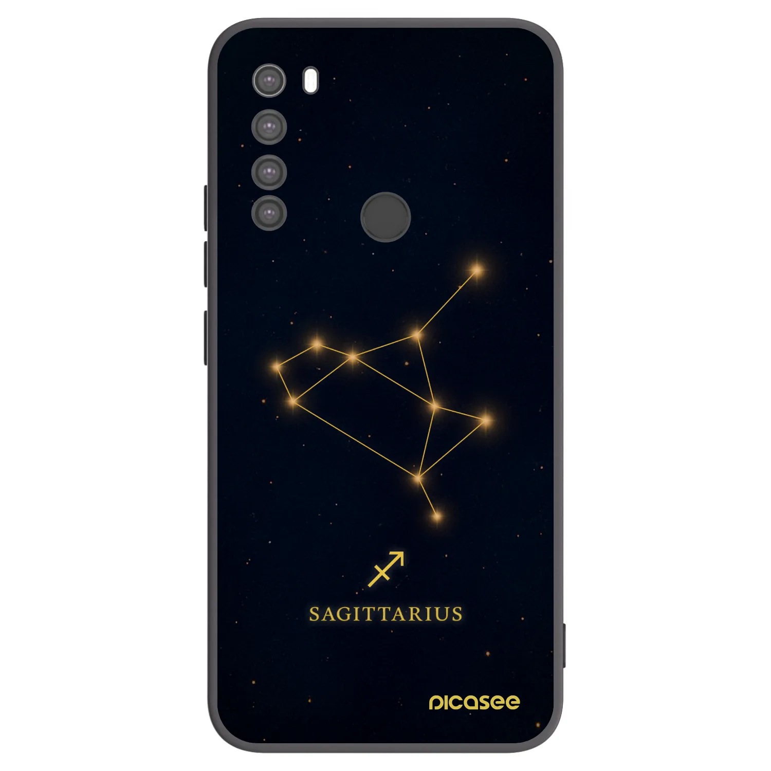 Picasee silikonski črni ovitek za Xiaomi Redmi Note 8 - SAGITTARIUS