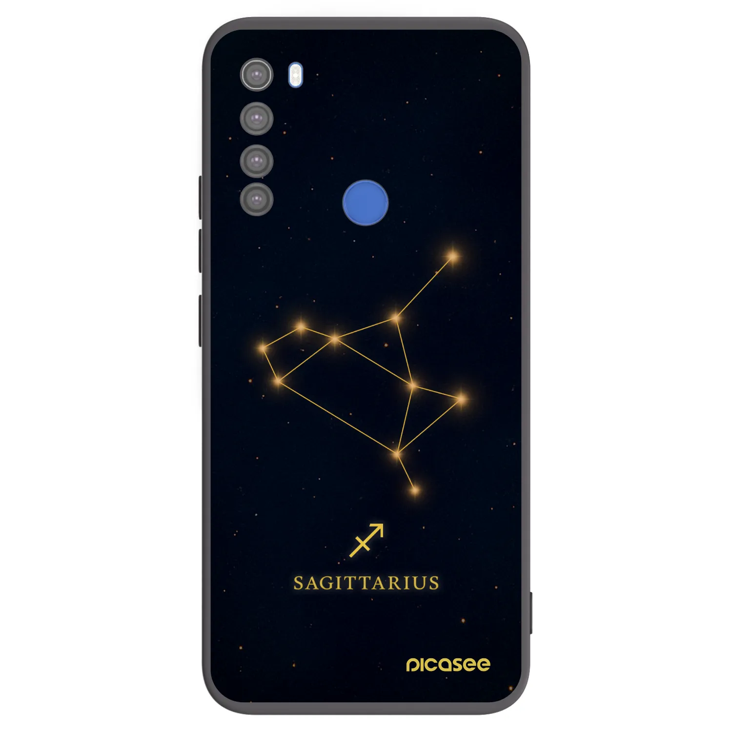 Picasee silikonski črni ovitek za Xiaomi Redmi Note 8T - SAGITTARIUS