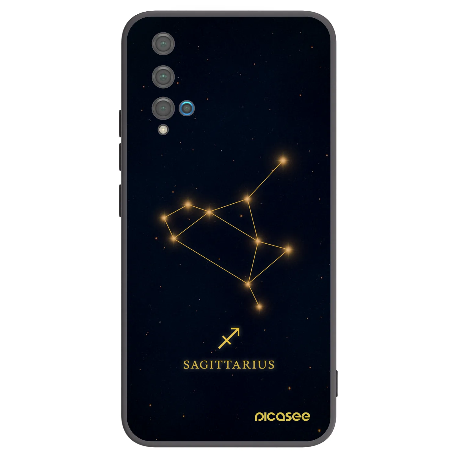 Picasee silikonski črni ovitek za Huawei Nova 5T - SAGITTARIUS