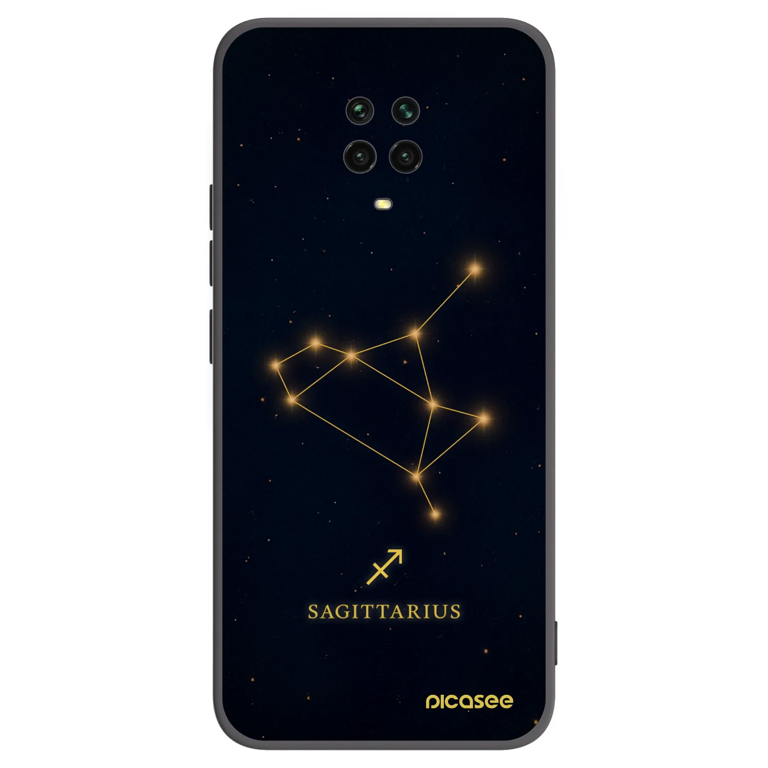 Picasee silikonski črni ovitek za Xiaomi Redmi Note 9 Pro - SAGITTARIUS