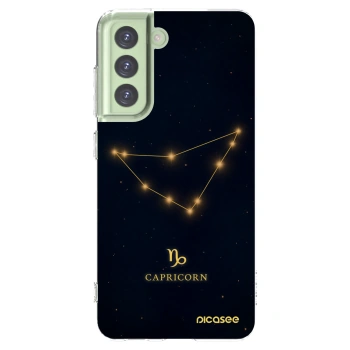 Picasee silikonski prozorni ovitek za Samsung Galaxy S21 FE 5G - CAPRICORN