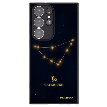 Picasee silikonski črni ovitek za Samsung Galaxy S23 Ultra 5G - CAPRICORN
