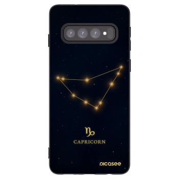 Picasee silikonski črni ovitek za Samsung Galaxy S10 G973 - CAPRICORN