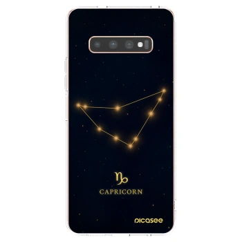 Picasee silikonski prozorni ovitek za Samsung Galaxy S10 Plus G975 - CAPRICORN