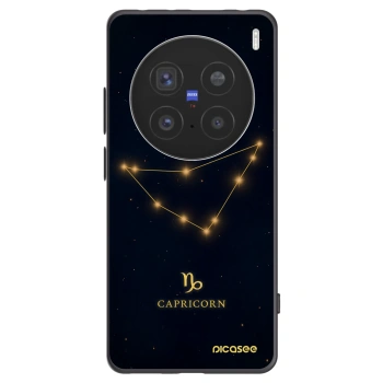 Picasee silikonski črni ovitek za Vivo X200 Pro - CAPRICORN