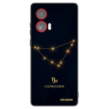 Picasee silikonski črni ovitek za Motorola Edge 50 Fusion - CAPRICORN
