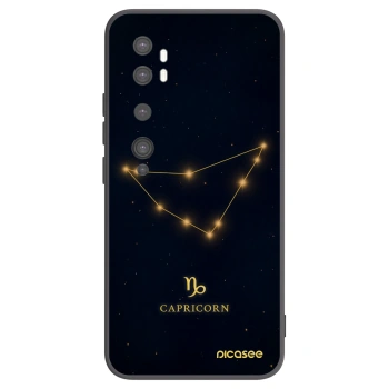 Picasee silikonski črni ovitek za Xiaomi Mi Note 10 (Pro) - CAPRICORN