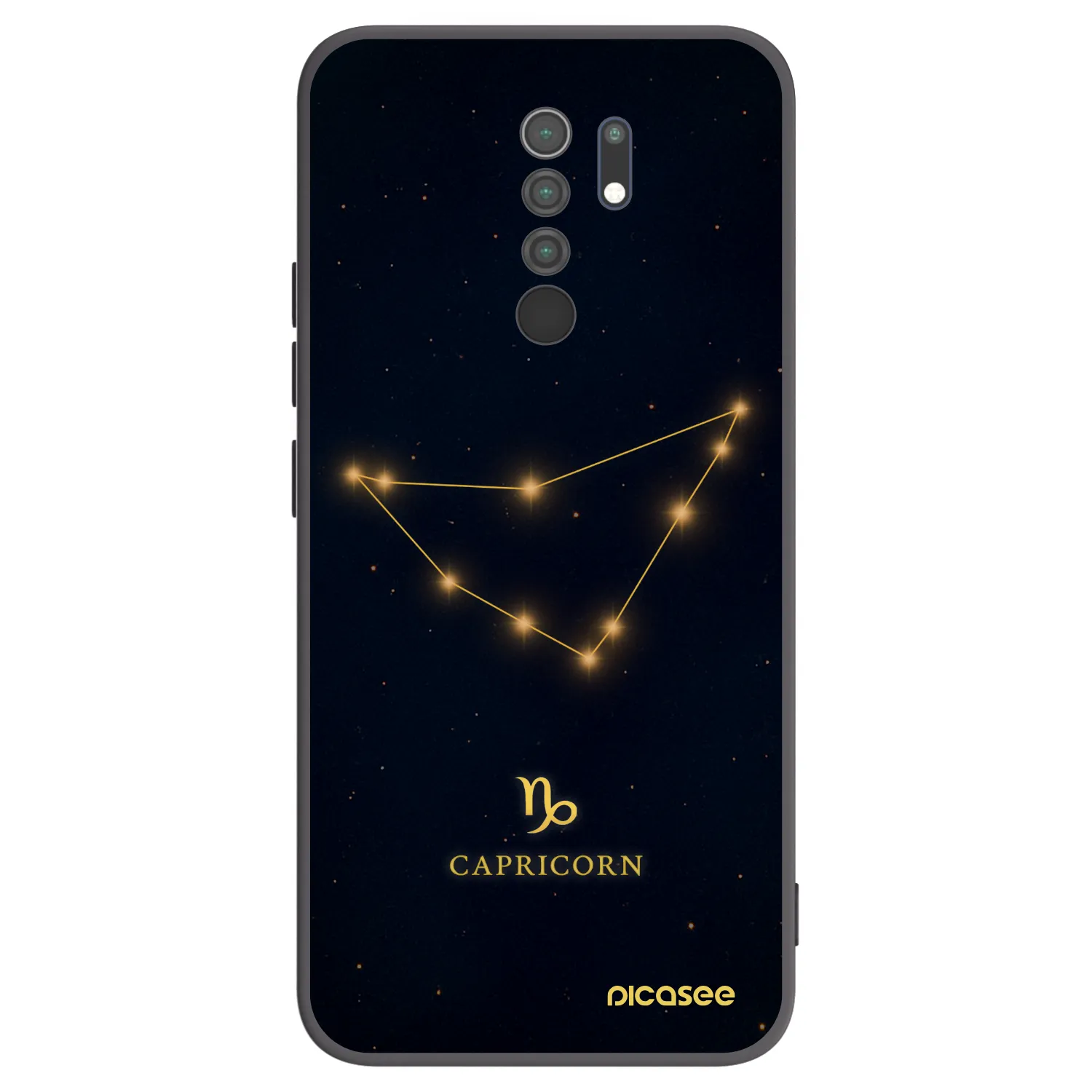Picasee silikonski črni ovitek za Xiaomi Redmi 9 - CAPRICORN