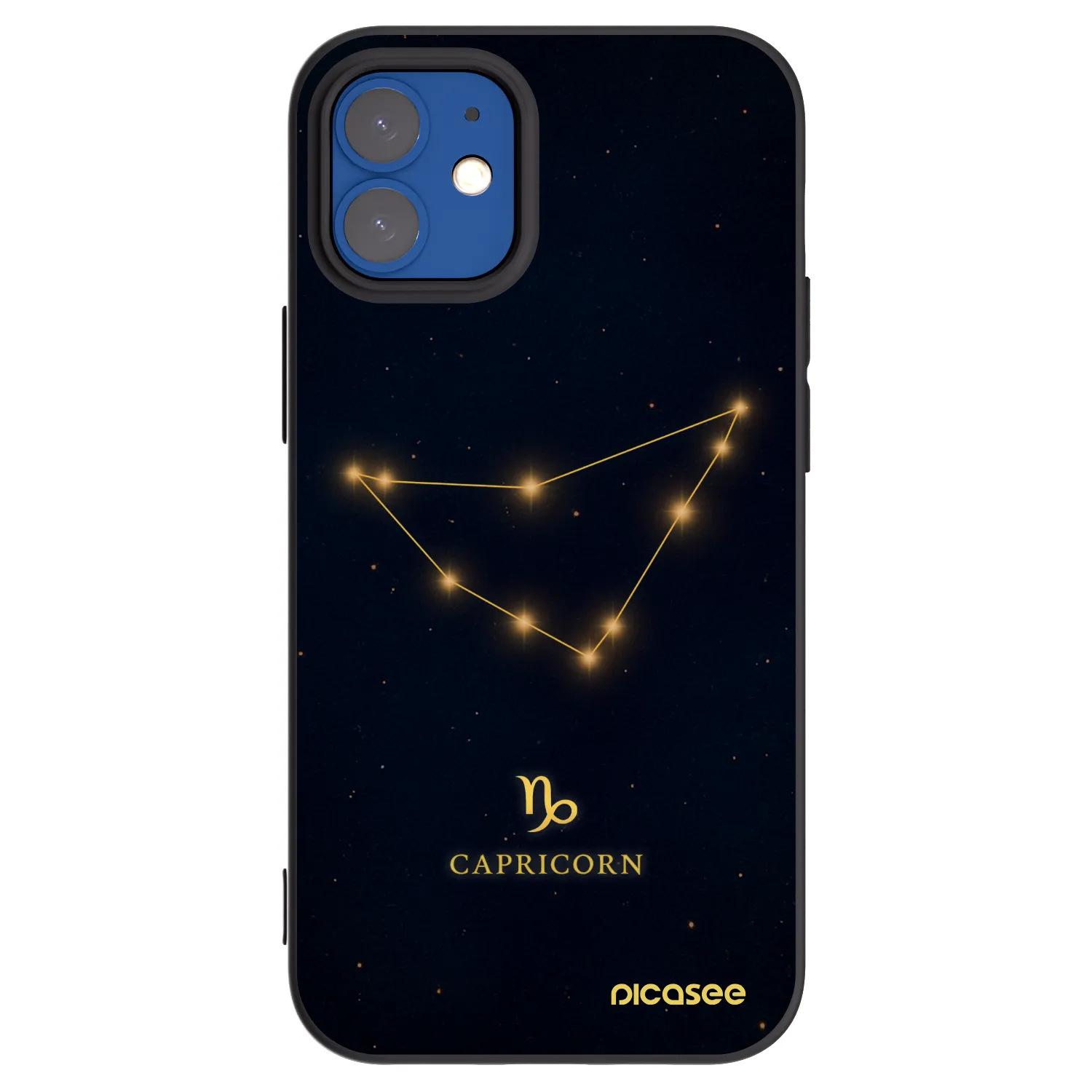 Picasee silikonski črni ovitek za Apple iPhone 12 mini - CAPRICORN