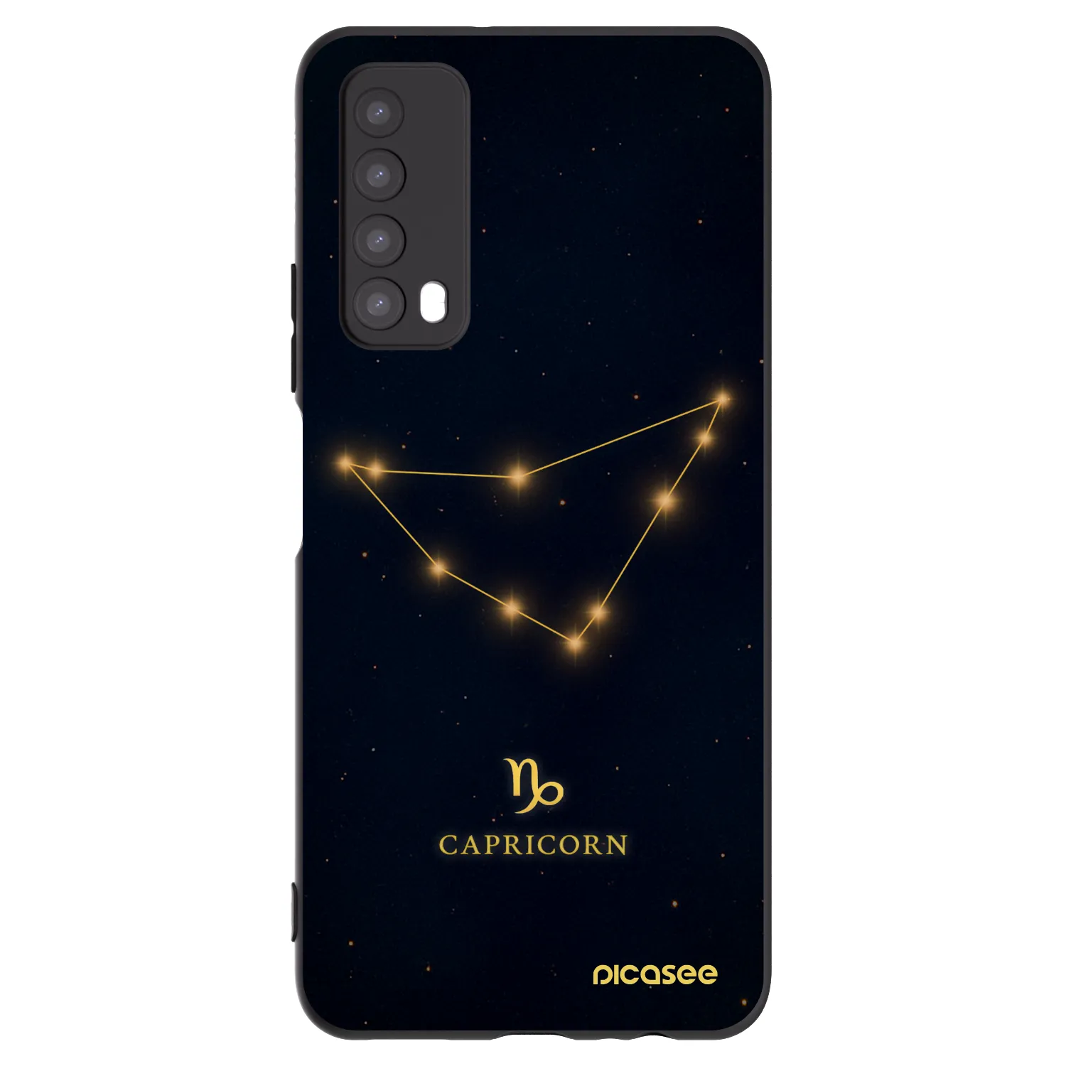 Picasee silikonski črni ovitek za Huawei P Smart 2021 - CAPRICORN