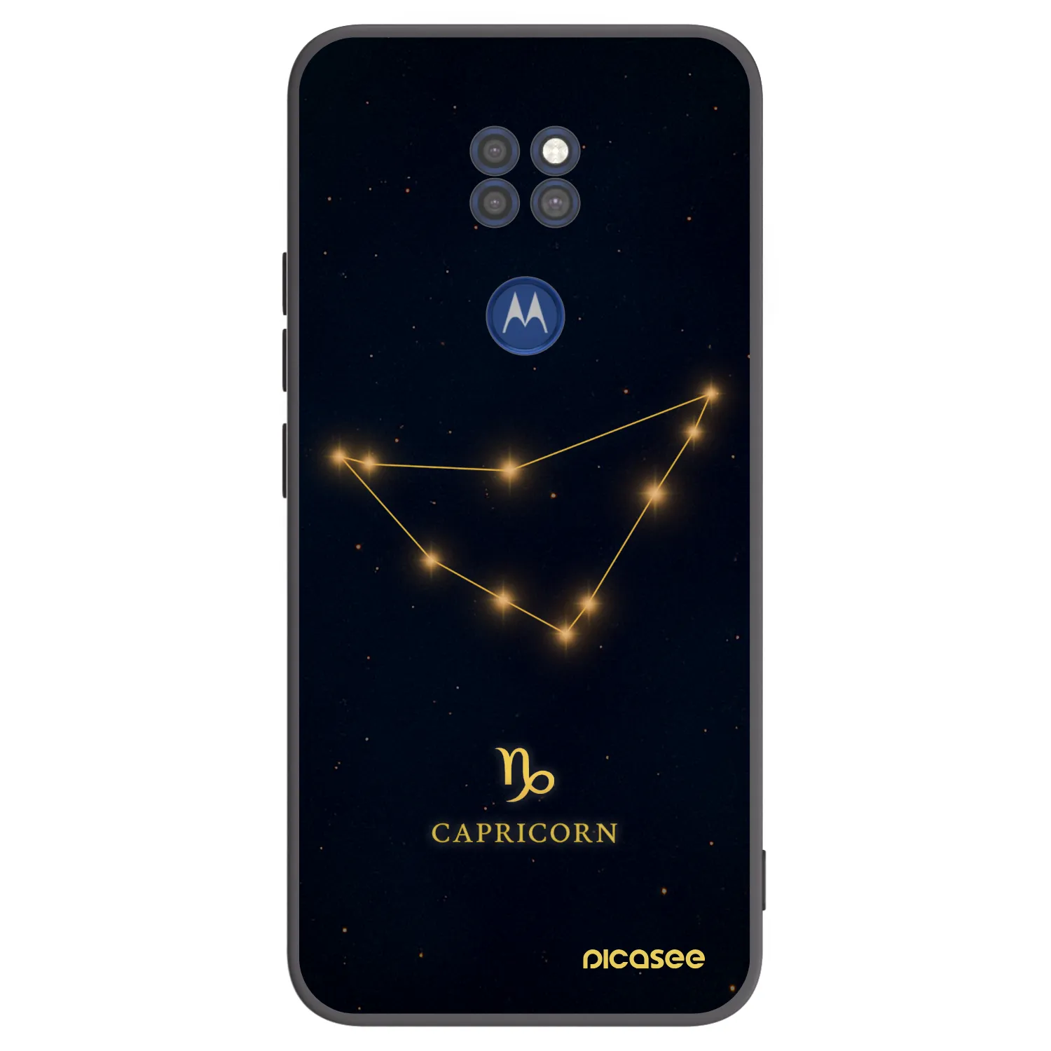 Picasee silikonski črni ovitek za Motorola Moto G9 Play - CAPRICORN