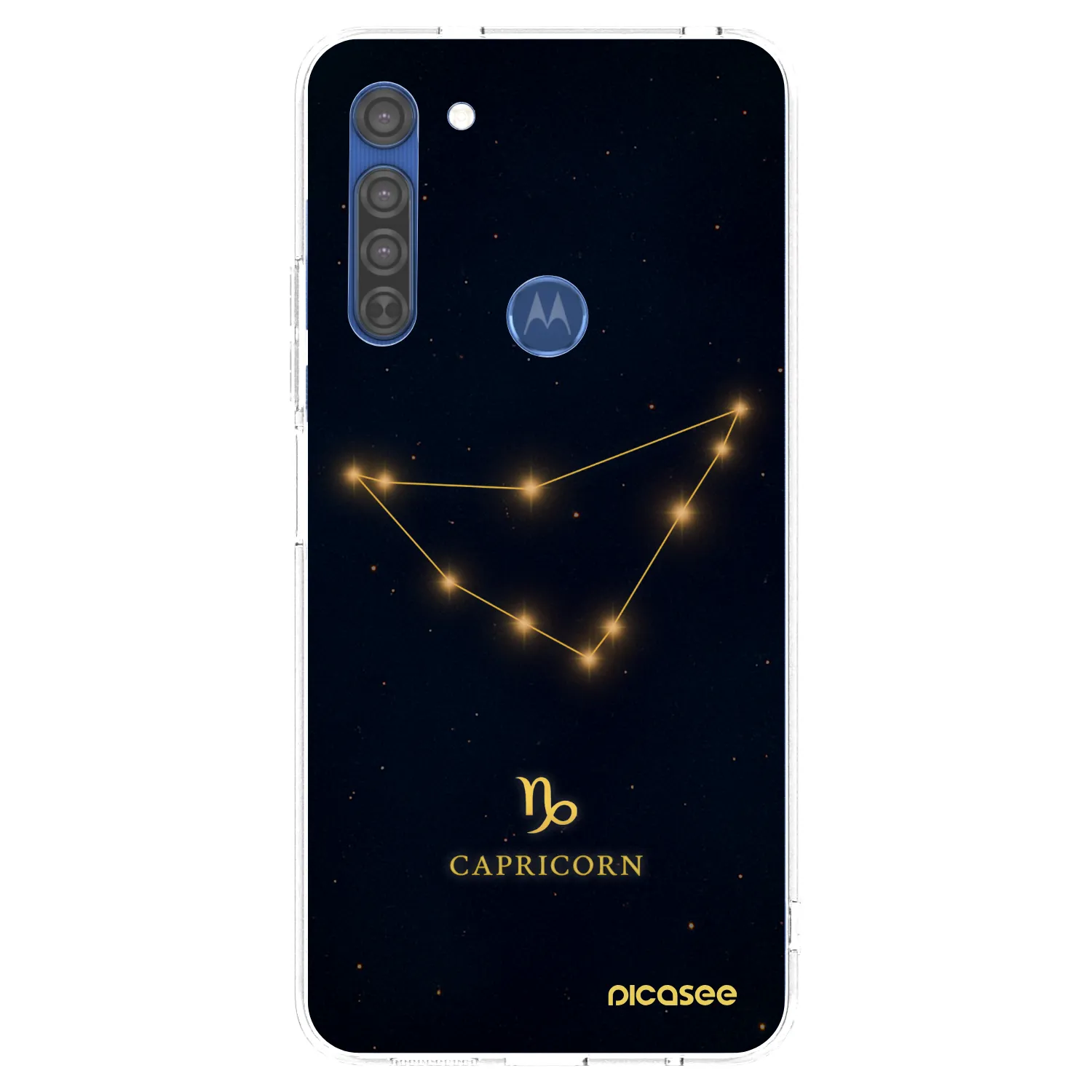 Picasee silikonski prozorni ovitek za Motorola Moto G8 - CAPRICORN