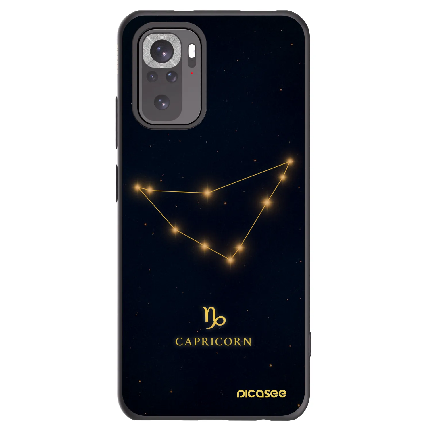 Picasee silikonski črni ovitek za Xiaomi Redmi Note 10S - CAPRICORN