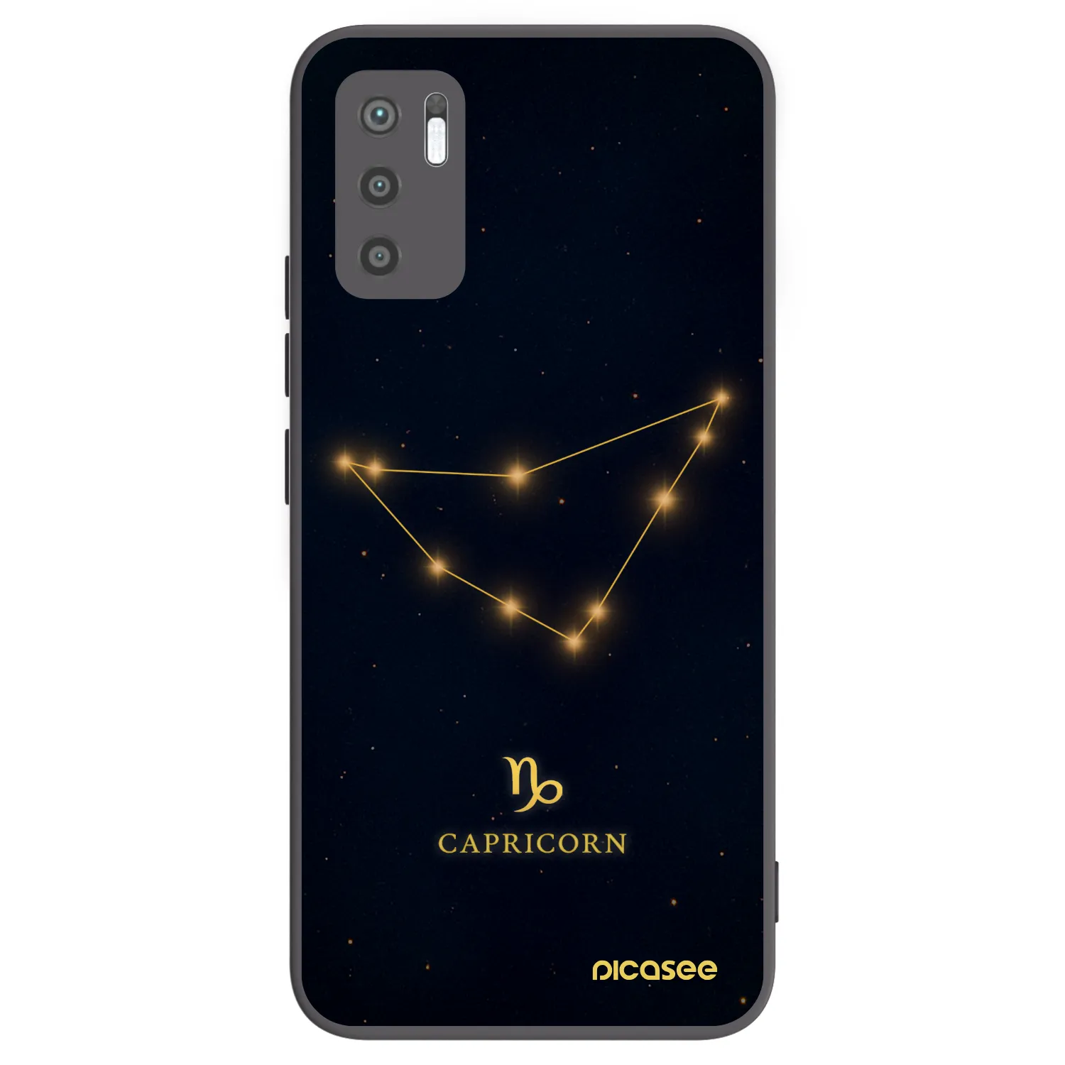 Picasee silikonski črni ovitek za Xiaomi Redmi Note 10 5G - CAPRICORN