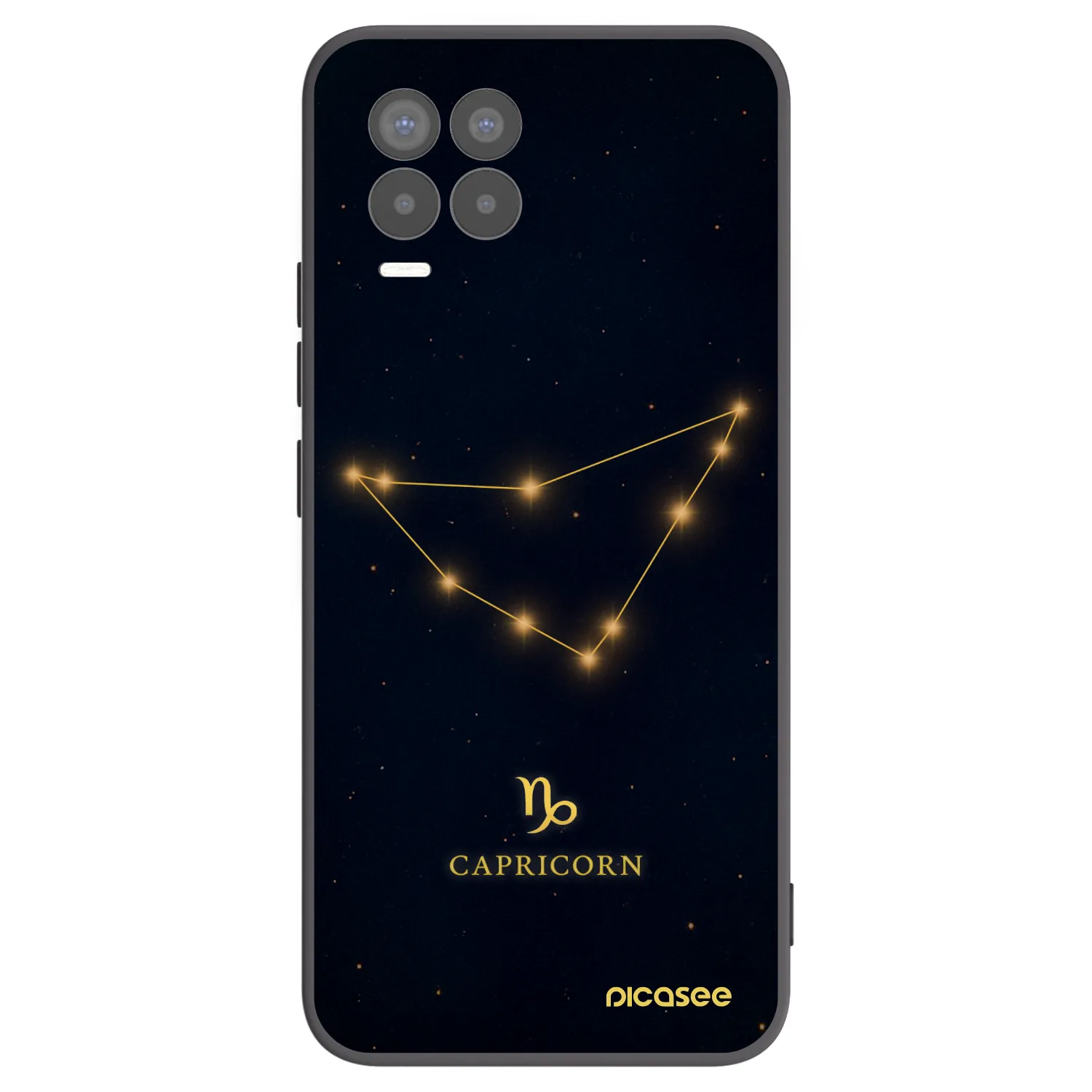 Picasee silikonski črni ovitek za Realme 8 4G - CAPRICORN