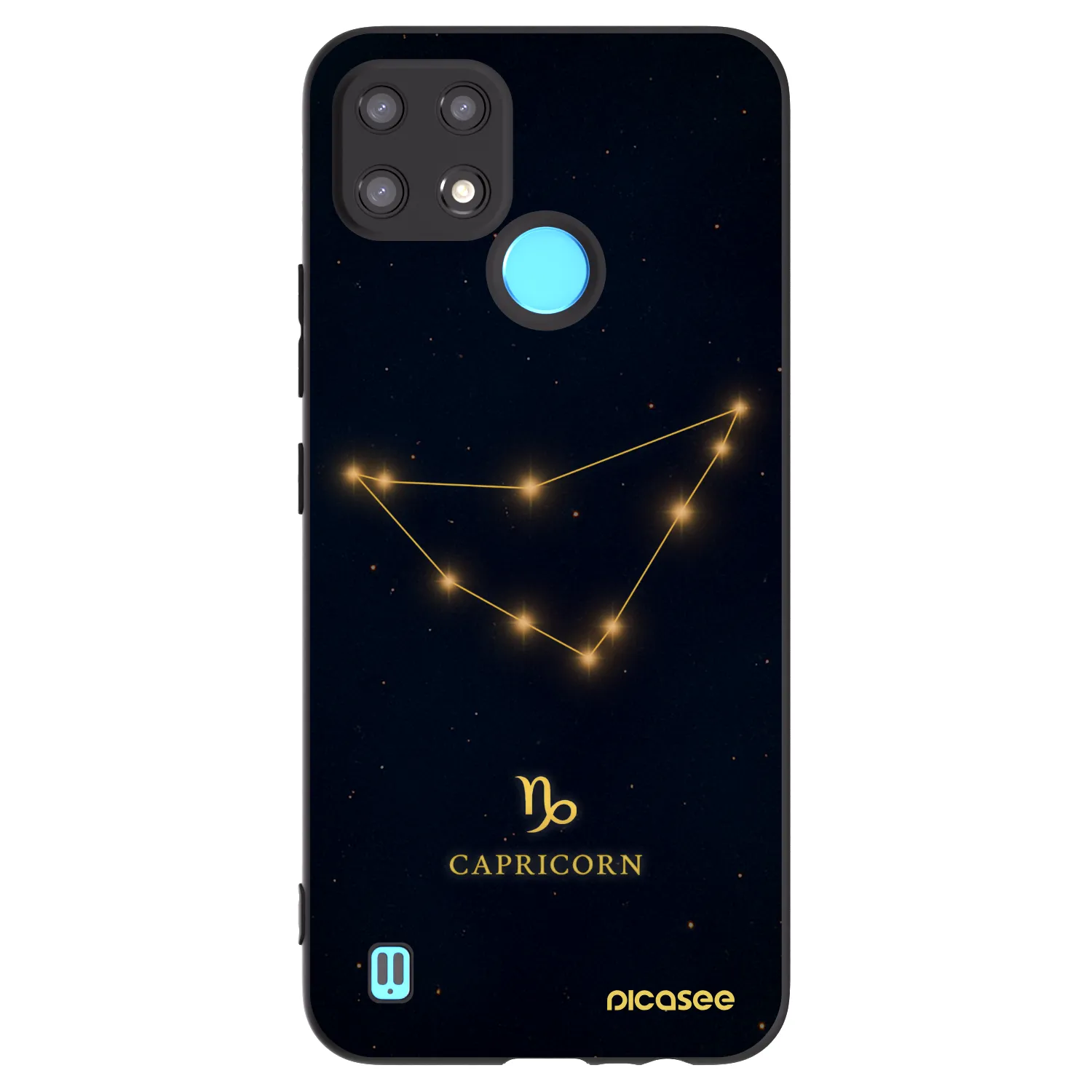 Picasee silikonski črni ovitek za Realme C21 - CAPRICORN