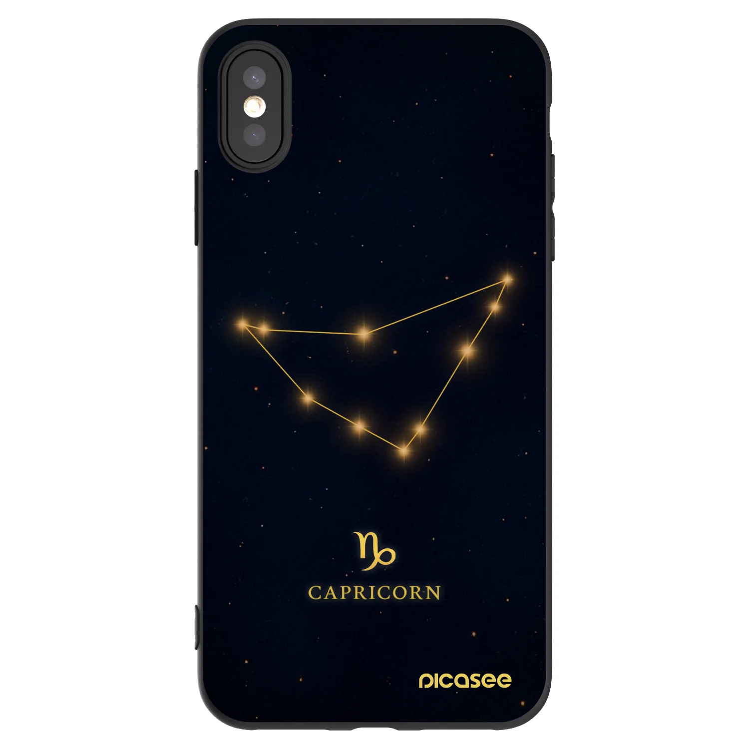 Picasee silikonski črni ovitek za Apple iPhone XS Max - CAPRICORN