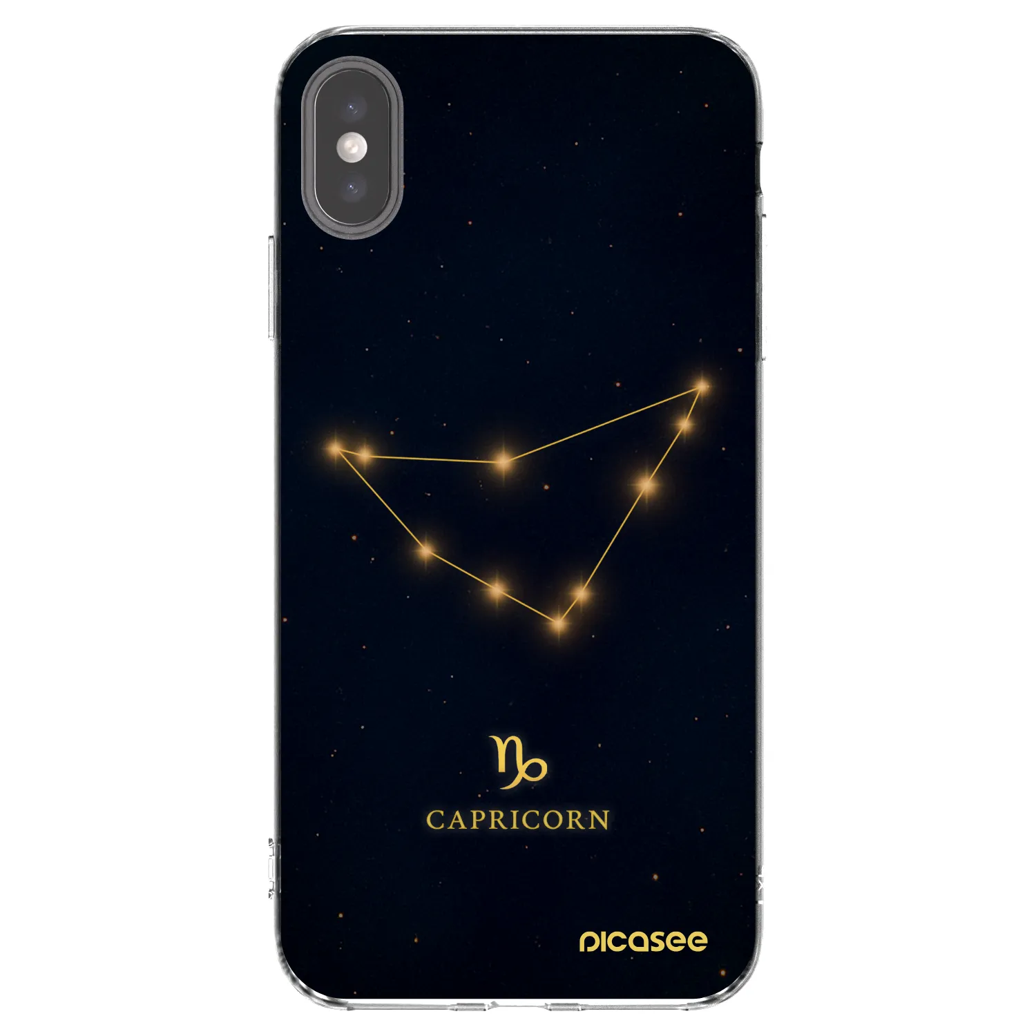 Picasee silikonski prozorni ovitek za Apple iPhone XS Max - CAPRICORN