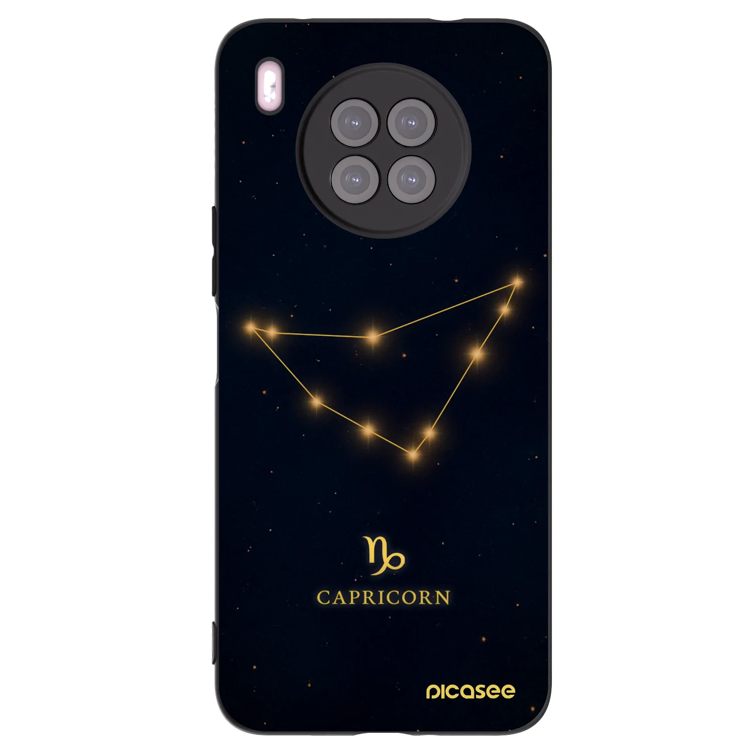 Picasee silikonski črni ovitek za Huawei Nova 8i - CAPRICORN