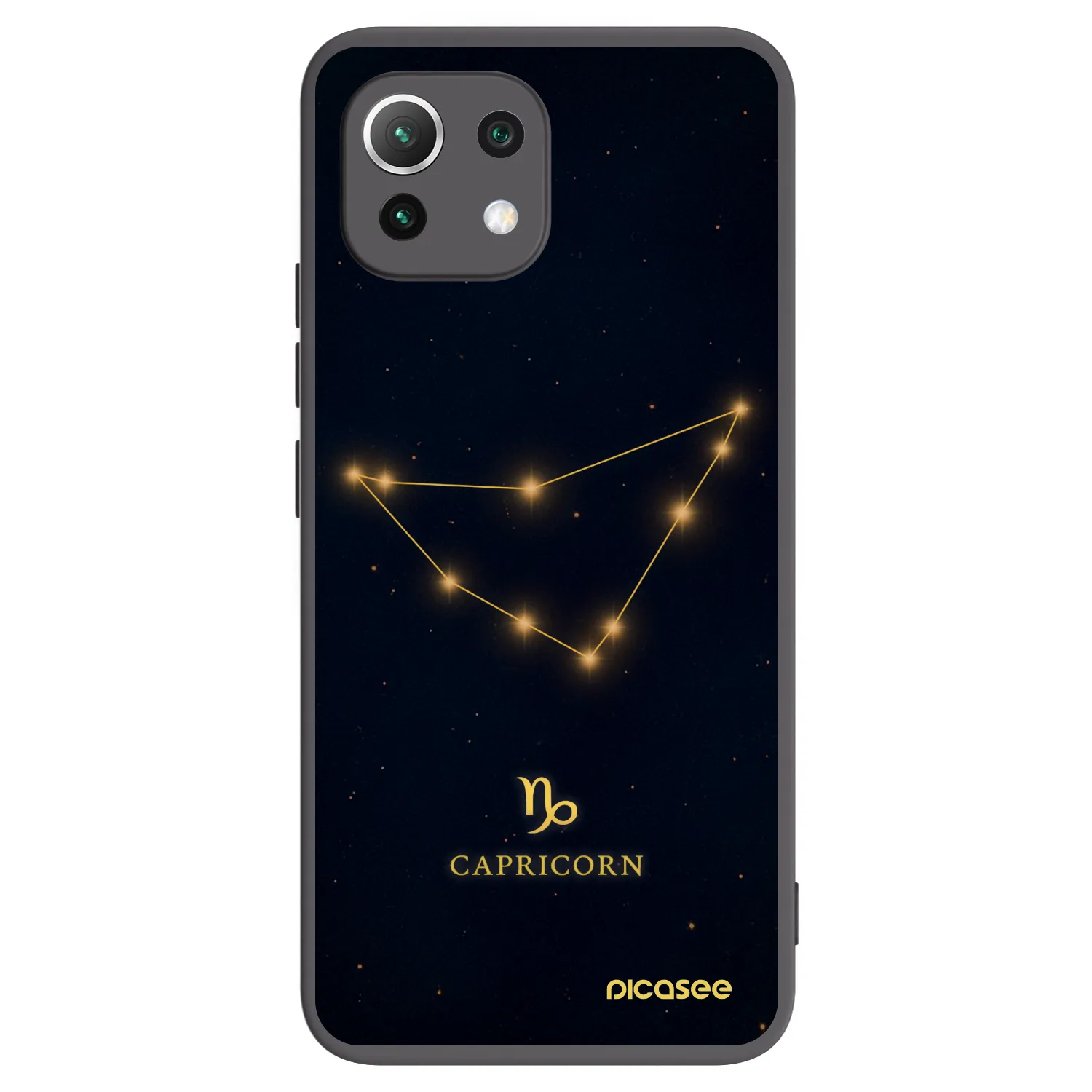 Picasee silikonski črni ovitek za Xiaomi 11 Lite 5G NE - CAPRICORN