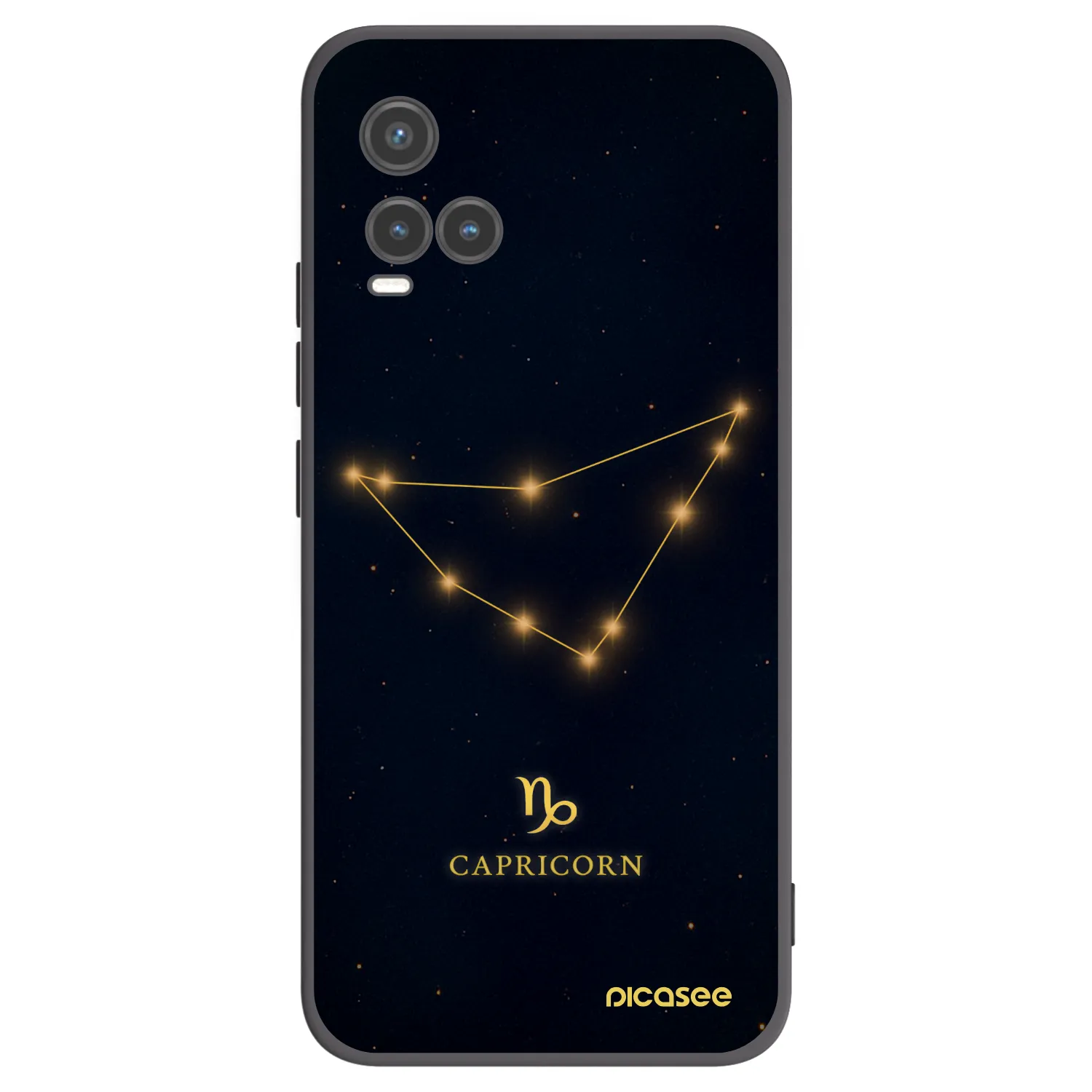 Picasee silikonski črni ovitek za Vivo Y33s - CAPRICORN