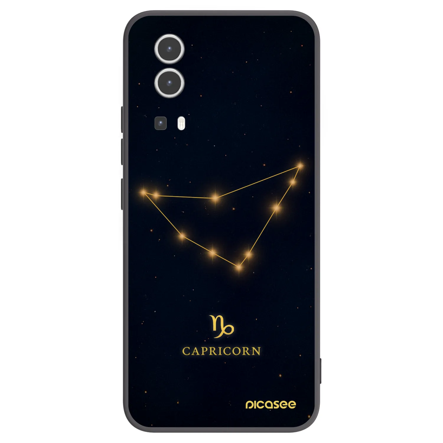 Picasee silikonski črni ovitek za Vivo Y72 5G - CAPRICORN