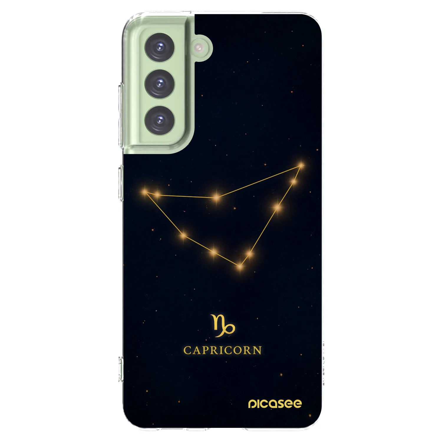 Picasee silikonski prozorni ovitek za Samsung Galaxy S21 FE 5G - CAPRICORN