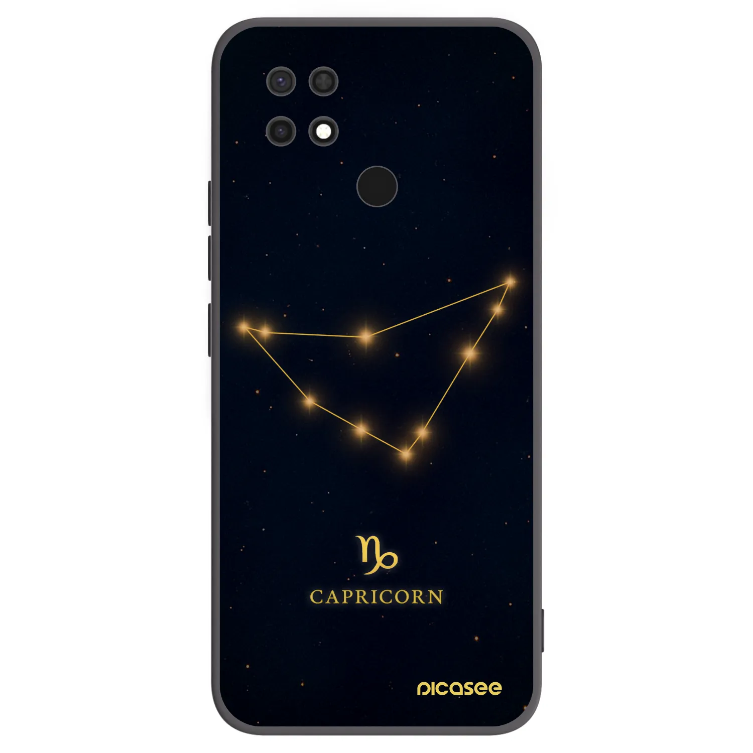Picasee silikonski črni ovitek za Xiaomi Redmi 10C - CAPRICORN