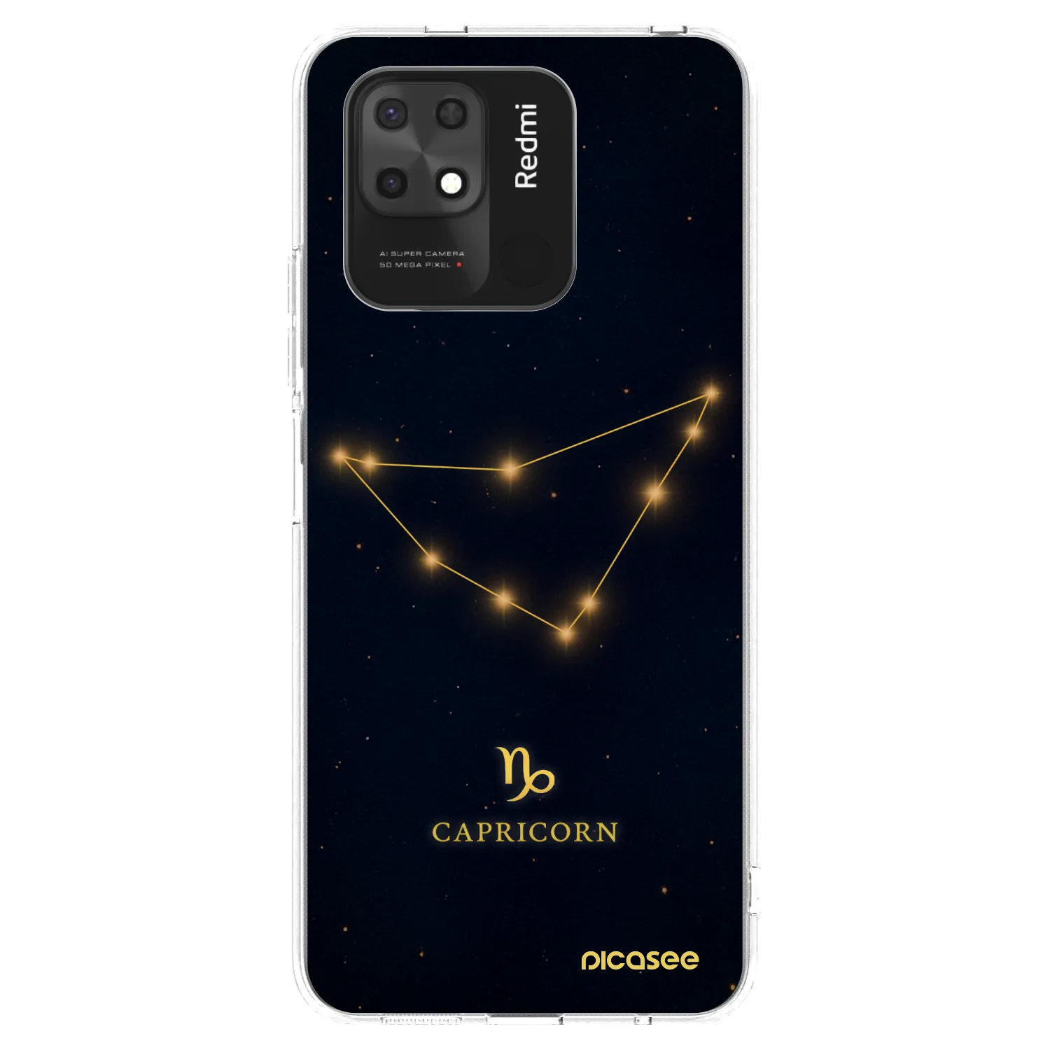 Picasee silikonski prozorni ovitek za Xiaomi Redmi 10C - CAPRICORN