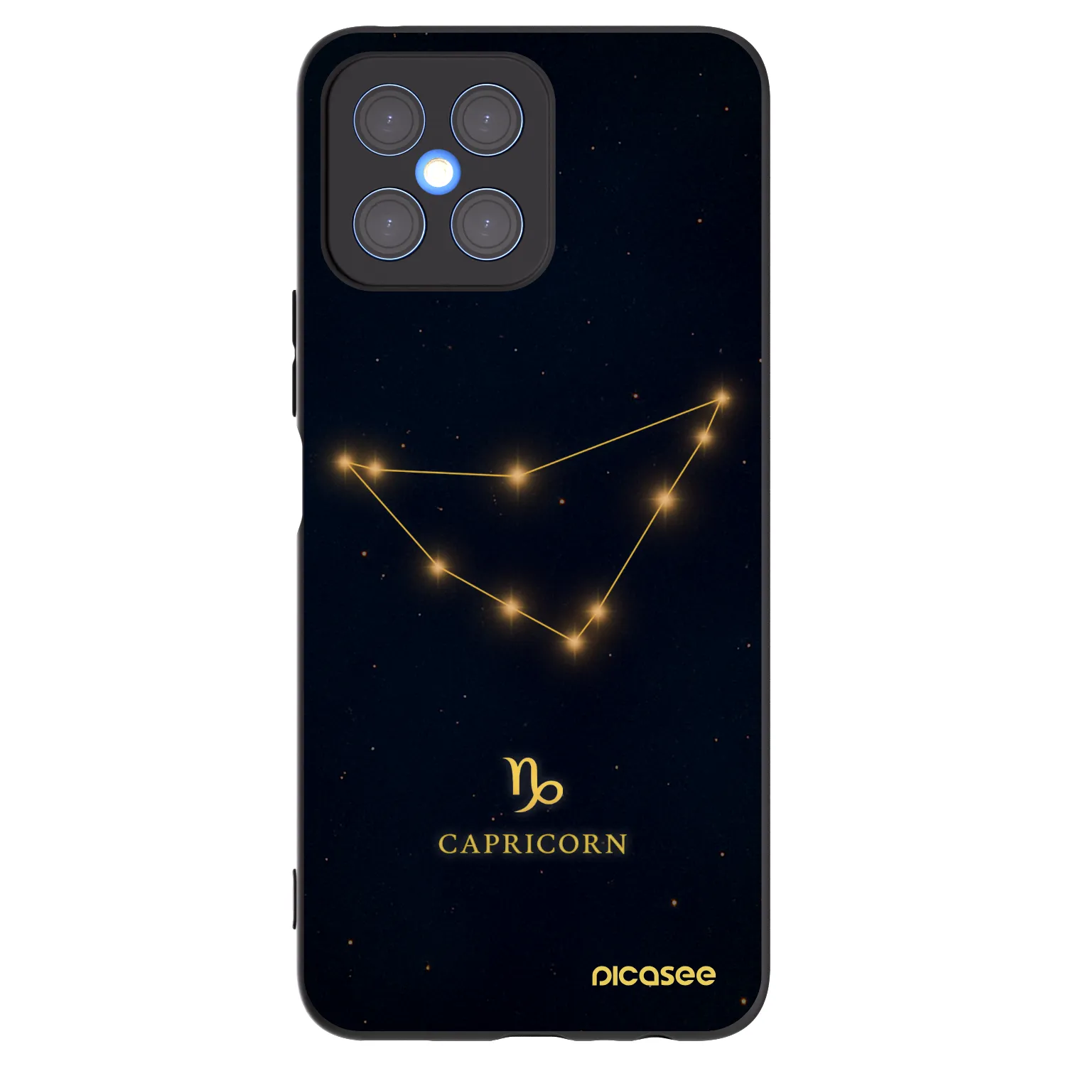 Picasee silikonski črni ovitek za Honor X8 4G - CAPRICORN