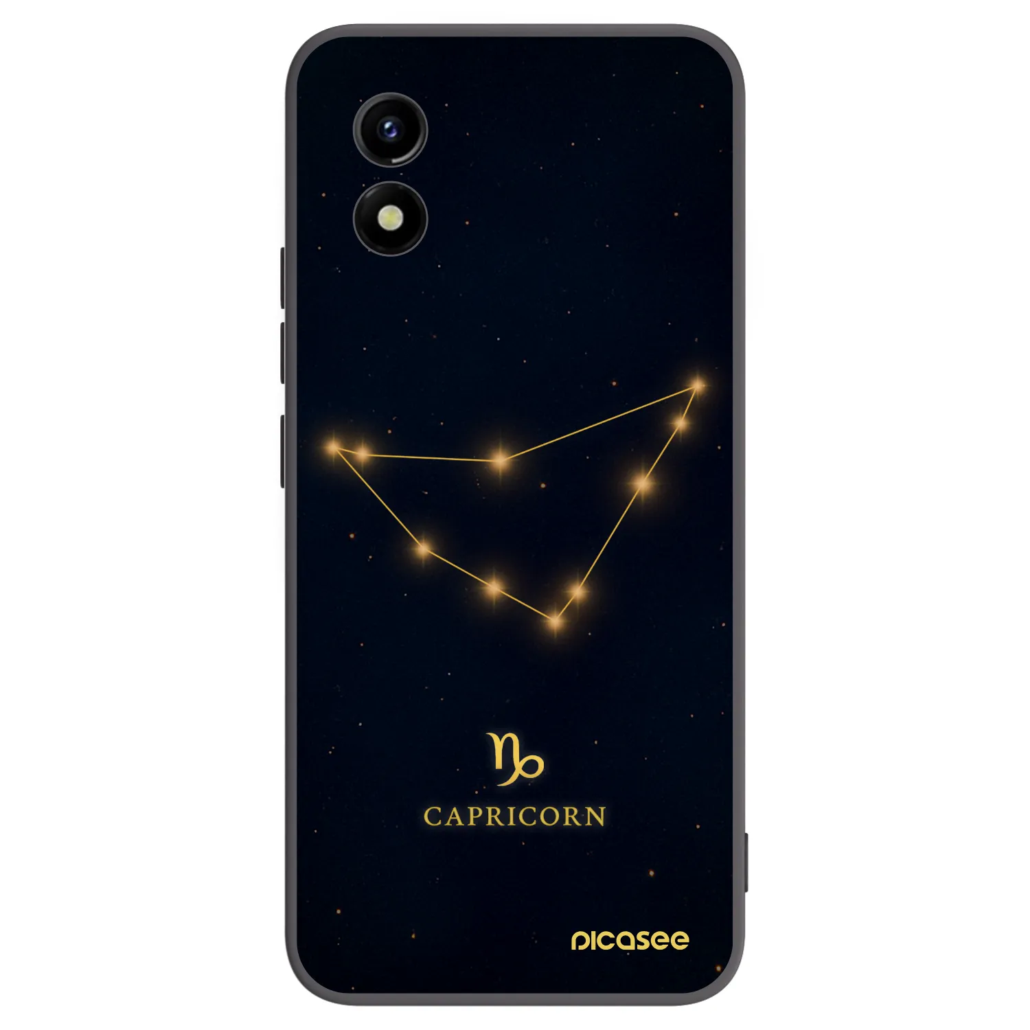 Picasee silikonski črni ovitek za Vivo Y01 - CAPRICORN