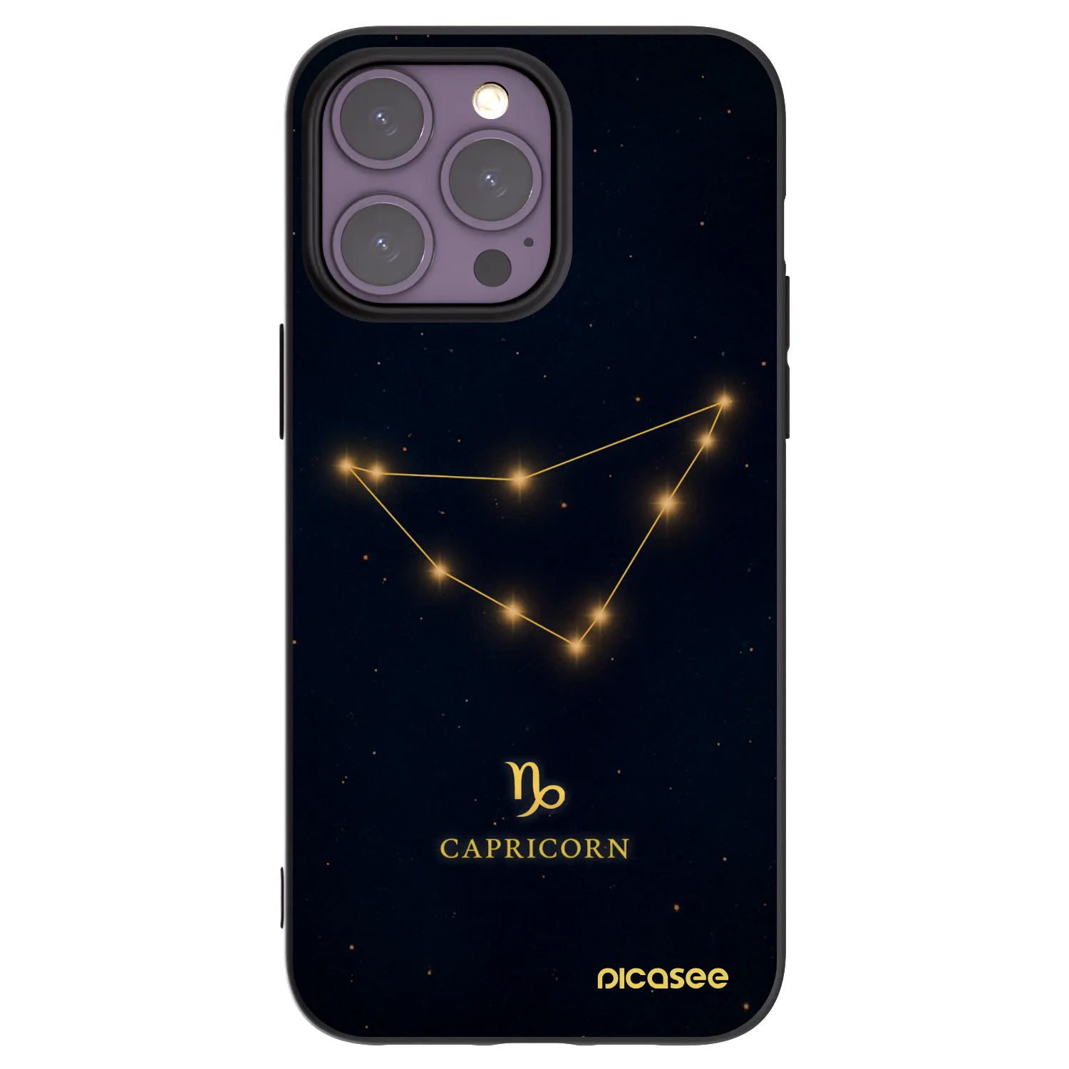 Picasee silikonski črni ovitek za Apple iPhone 14 Pro Max - CAPRICORN