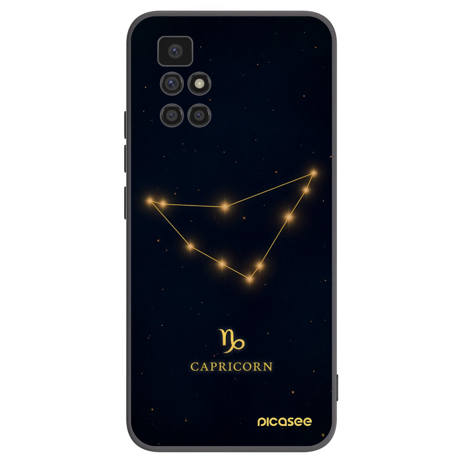 Picasee silikonski črni ovitek za Xiaomi Redmi 10 (2022) - CAPRICORN