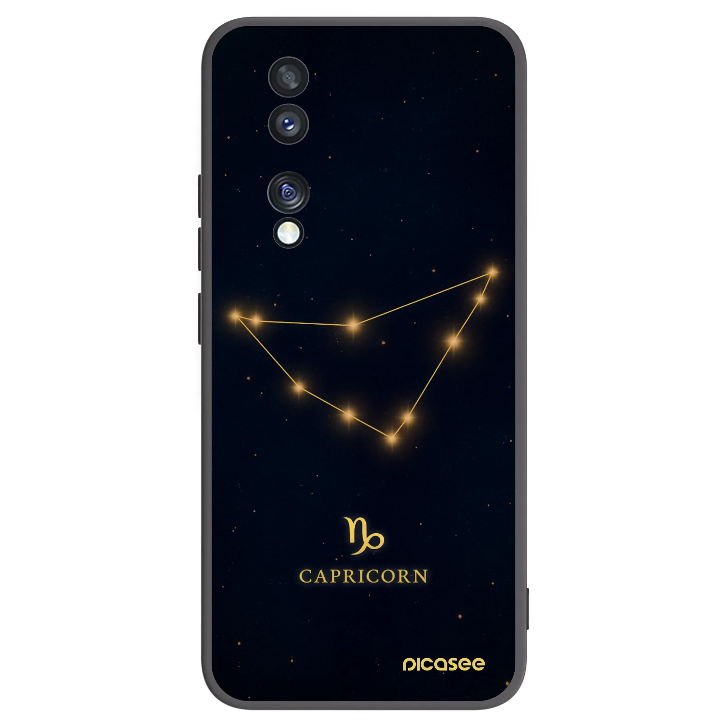 Picasee silikonski črni ovitek za Honor 70 - CAPRICORN