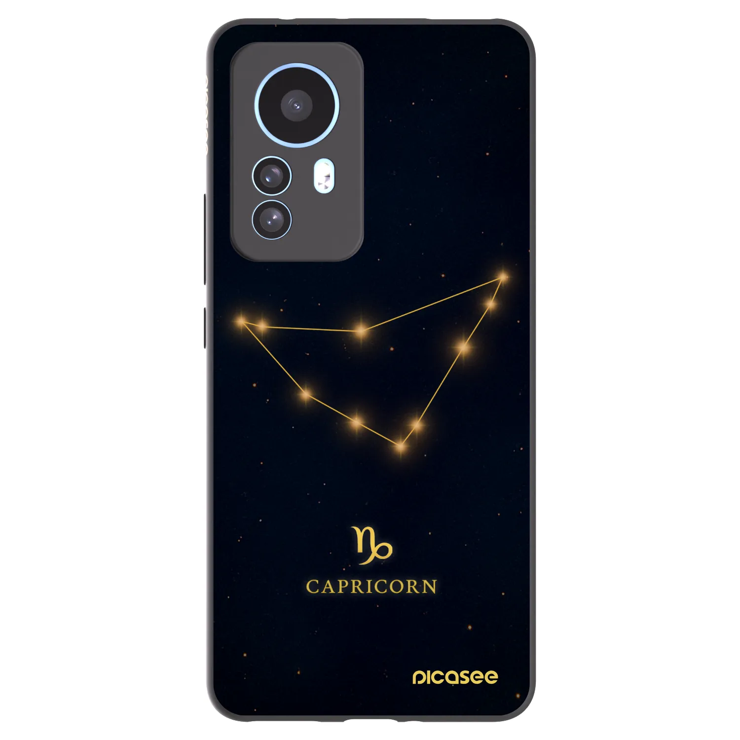Picasee silikonski črni ovitek za Xiaomi 12T - CAPRICORN