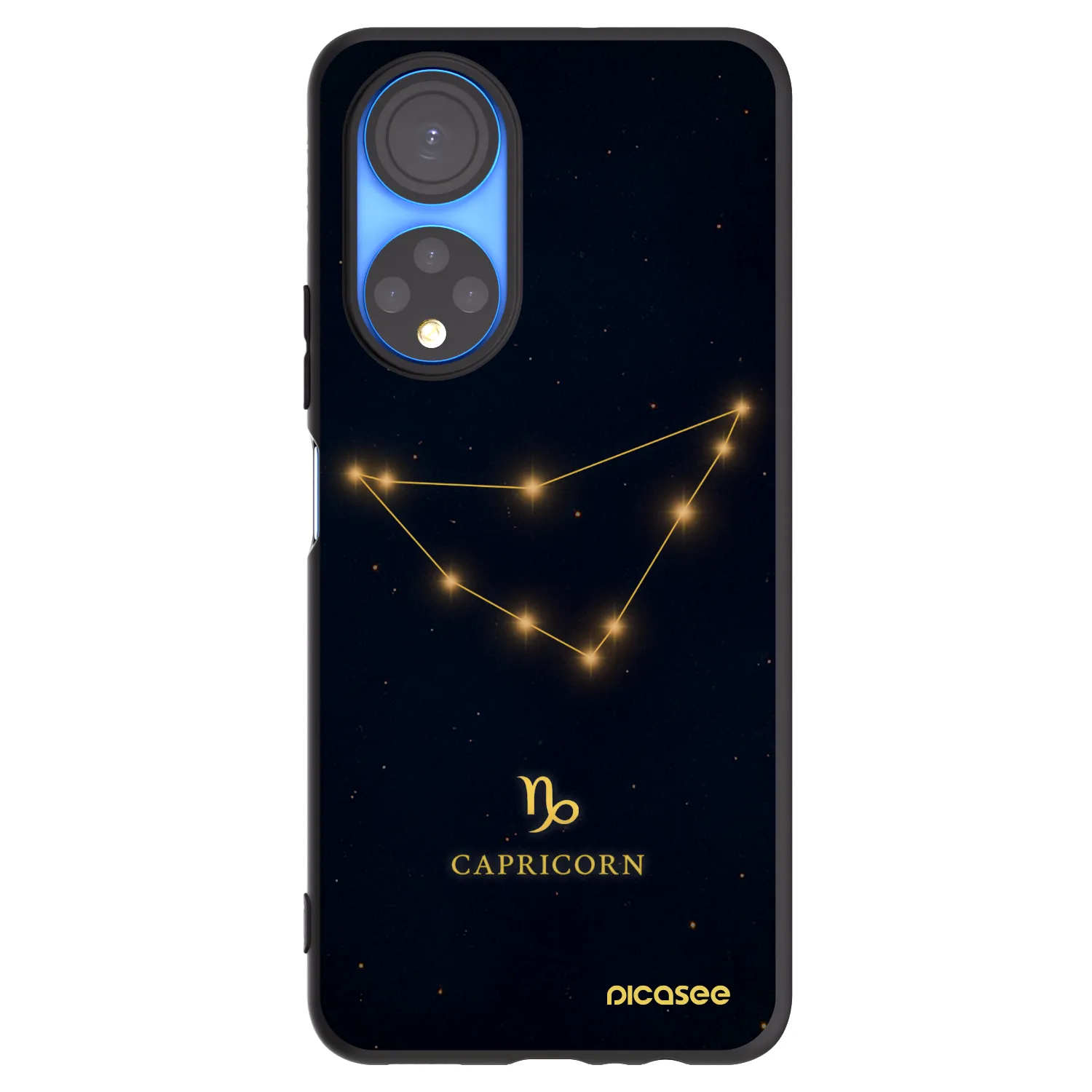 Picasee silikonski črni ovitek za Honor X7 - CAPRICORN