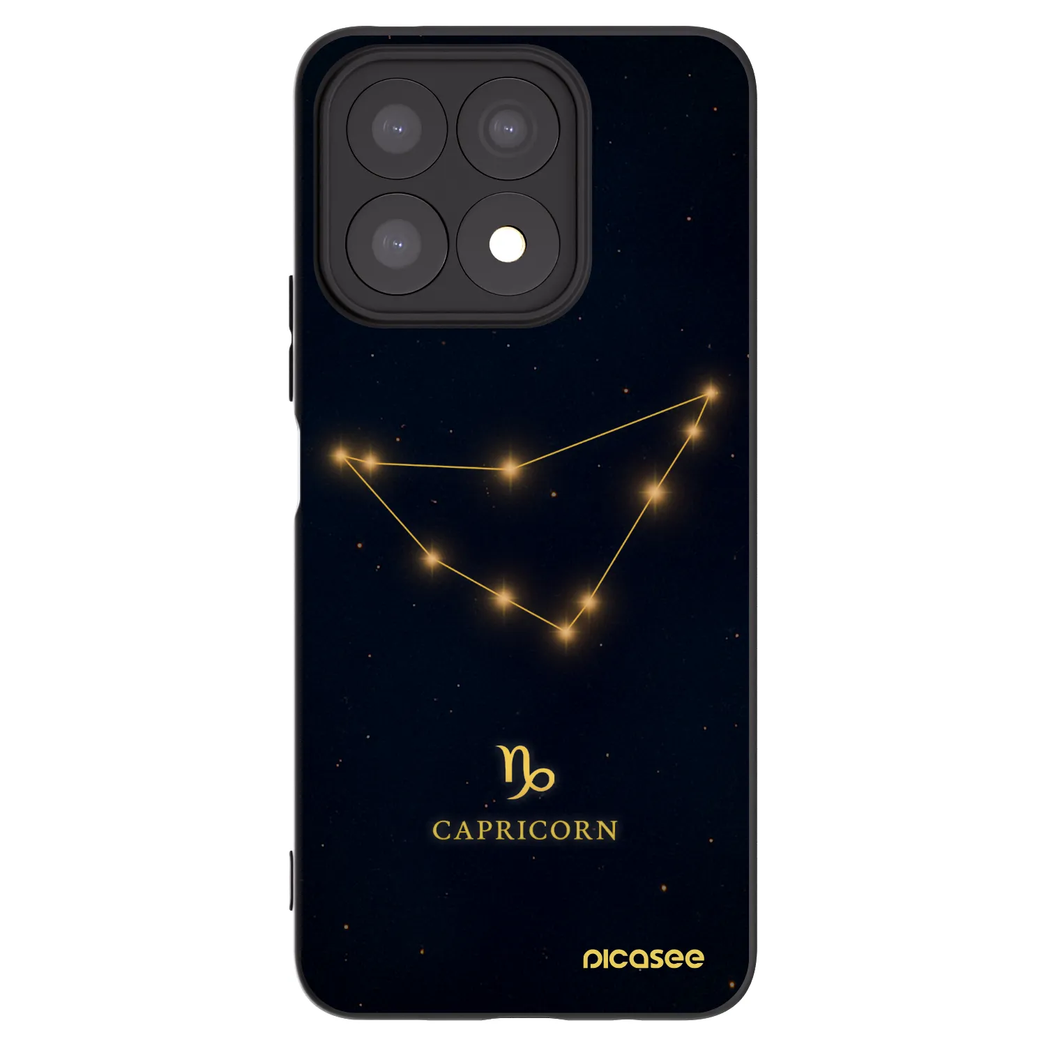 Picasee silikonski črni ovitek za Honor X8a - CAPRICORN